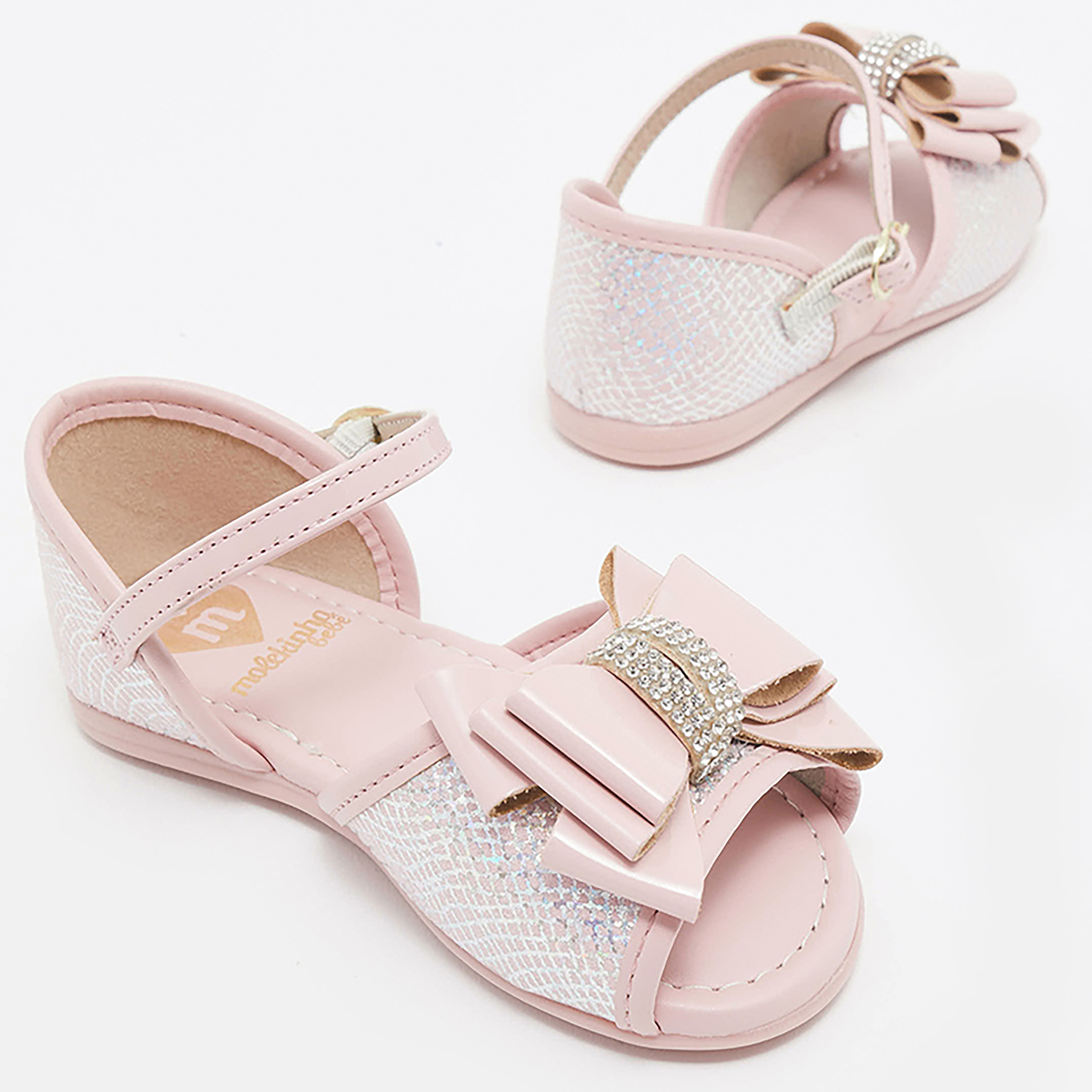Molekinha by Geoomnii Kids Embellished Sandals with Bow Detail | 2114-265-24711       -girls-shoes-sandals-image-4