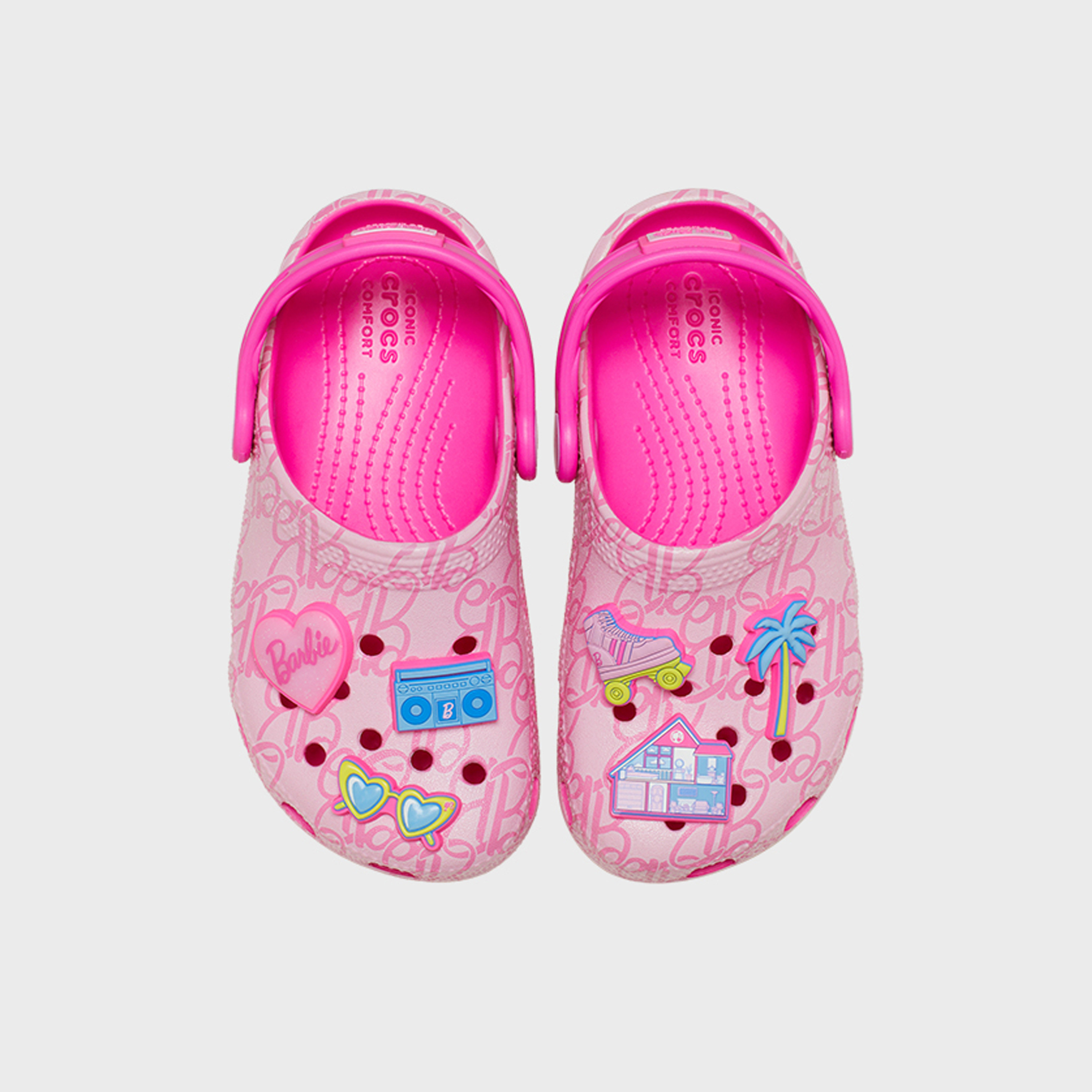Crocs Girls Back Strap Barbie Classic Clogs | 211407-90H-girls-shoes-flipflopsandslides-image-2