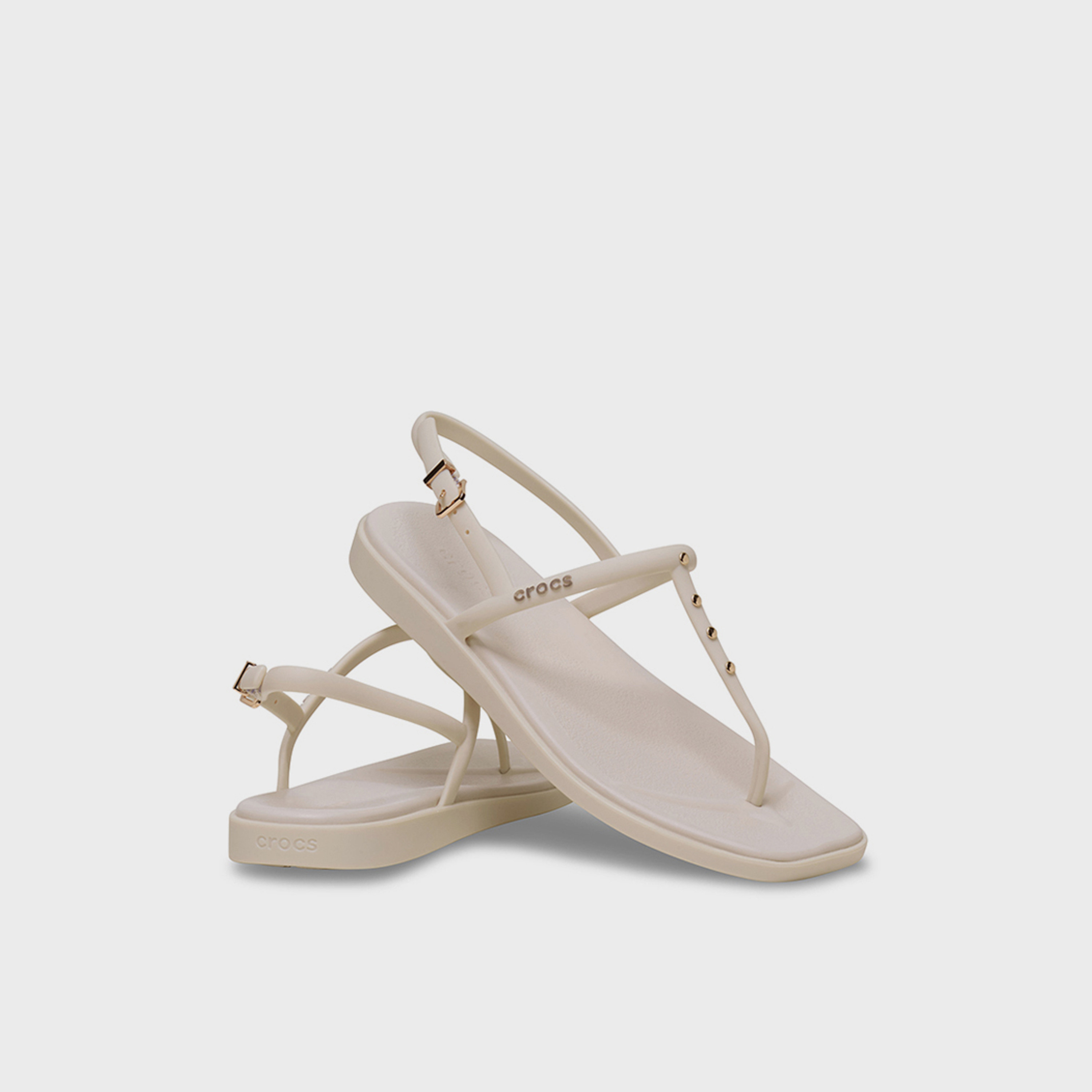 Crocs Women's Buckle Strap Miami Flat Thong Sandals | 211495-0LL-women-shoes-sandals-flats-image-1