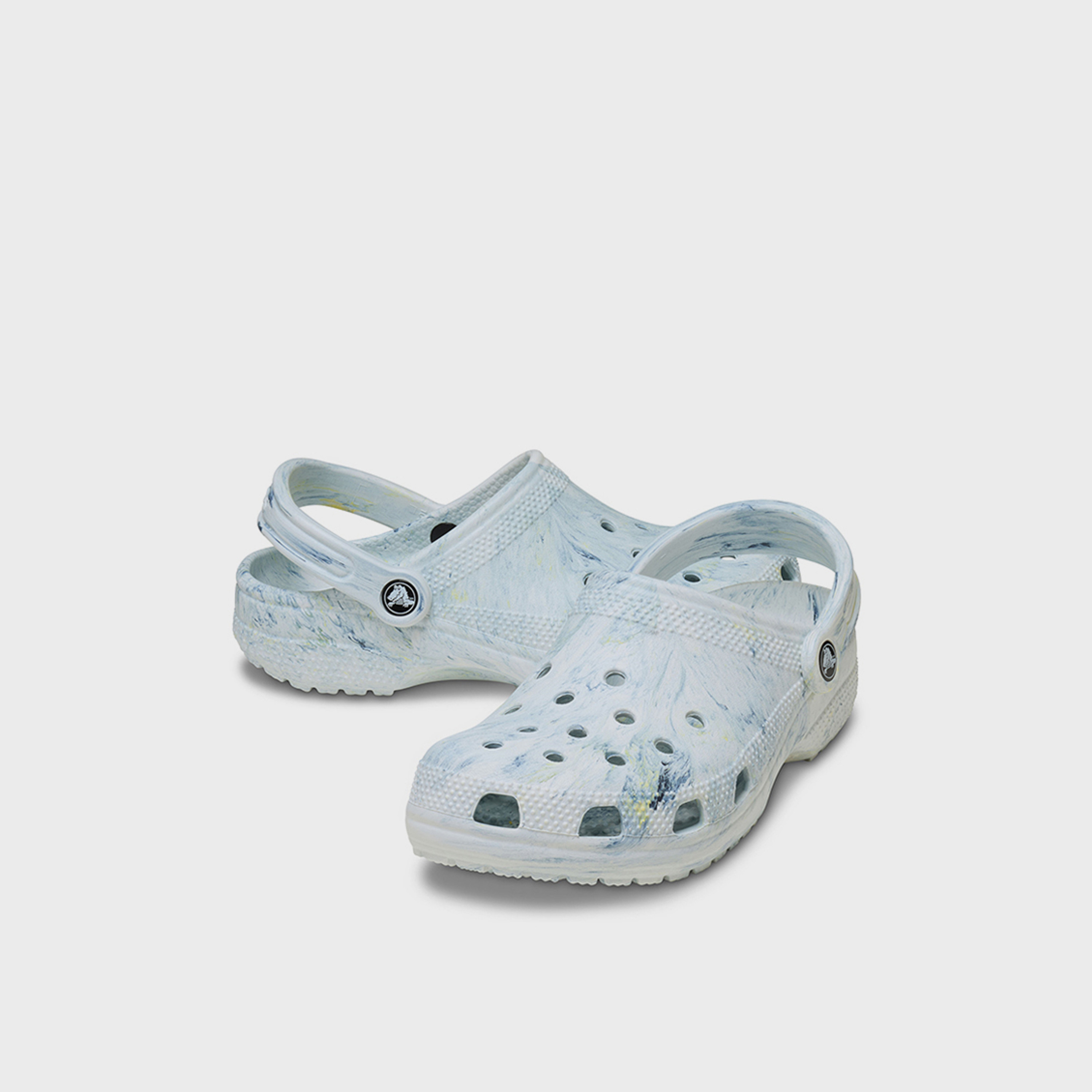 Crocs Unisex Slip On Cls Watercolor Marbled Clogs | 211583-4ZE-men-shoes-flipflopsandslides-image-1