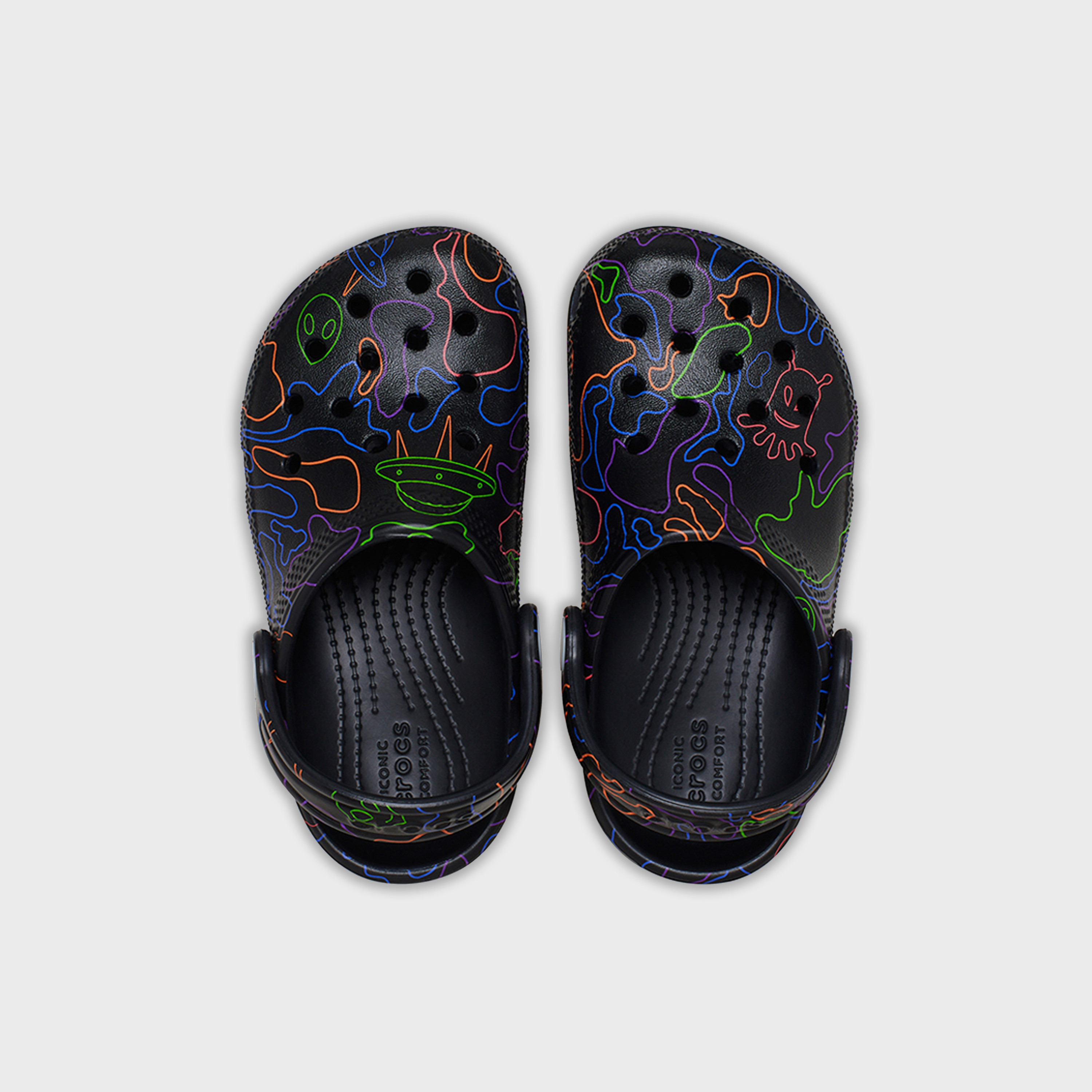 Crocs Kids Slip-On Clsc Hi Vis Camo Clogs | 211589-0C4-boys-shoes-flipflopsandslides-image-2