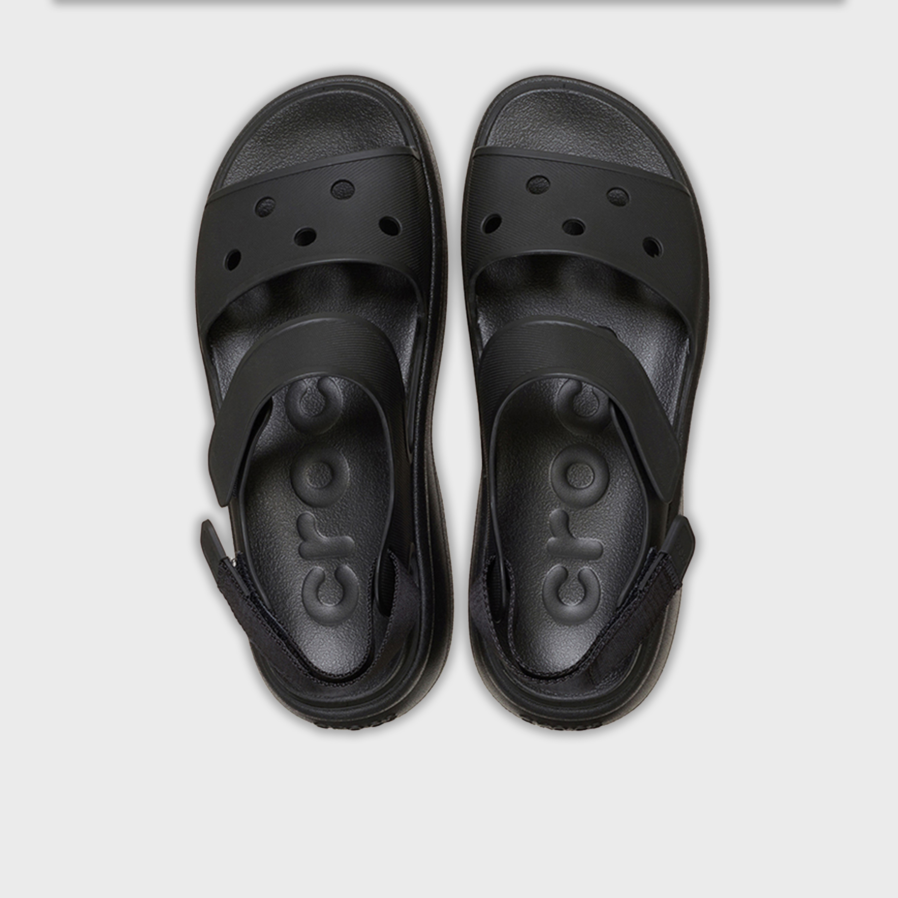 كروكس - صندل نسائي سوهو فلاتفورم بشريط لاصق | 211755-001-women-shoes-sandals-flats-image-2