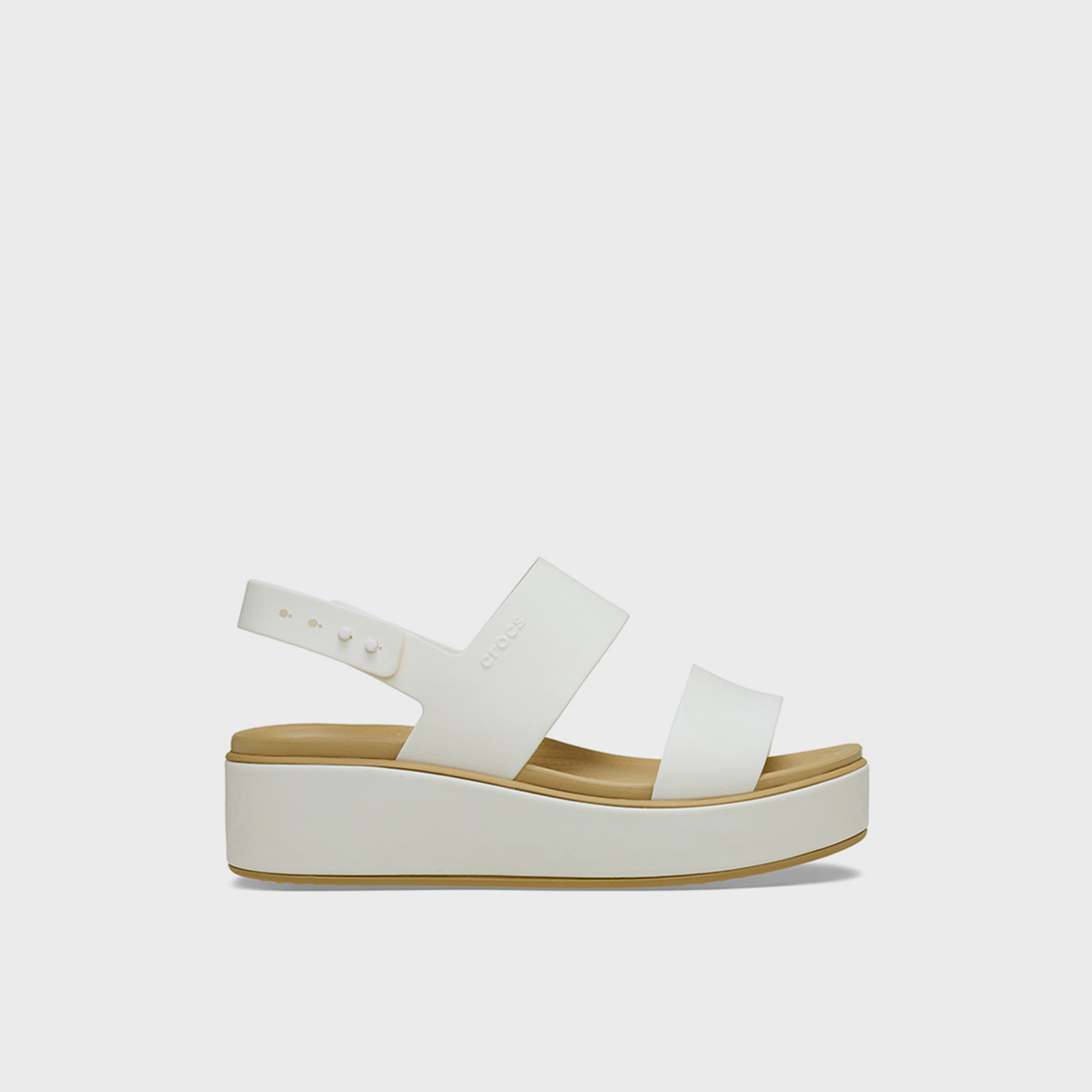 Crocs Women's Buckle Strap Brooklyn Wedge Sandals | 211802-00O-women-shoes-sandals-flats-image-4