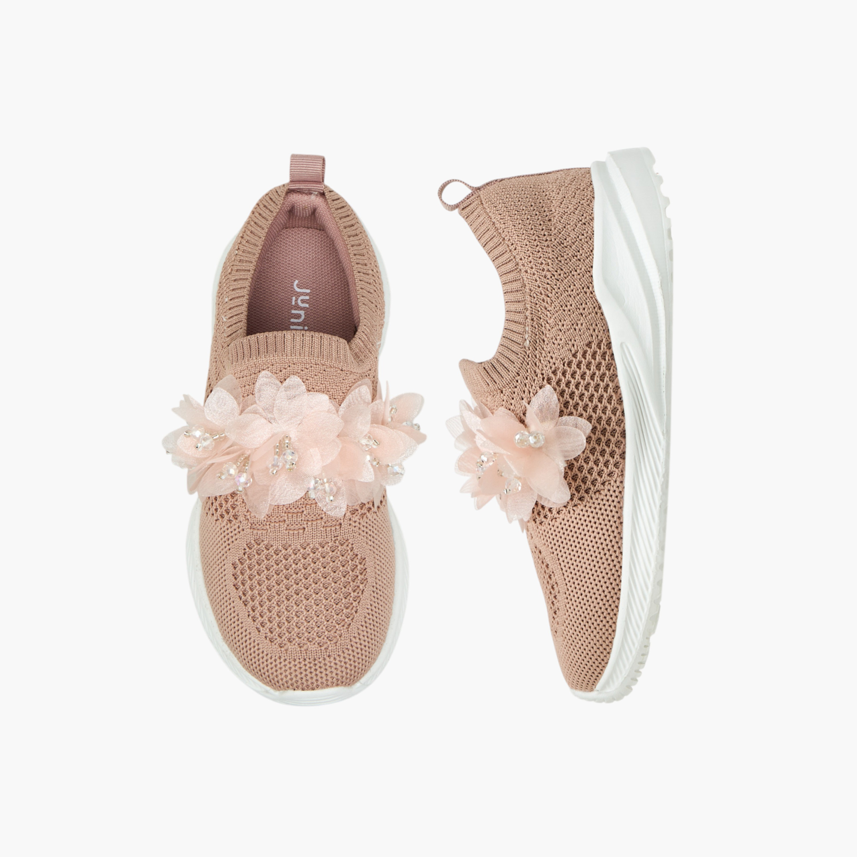 حذاء سنيكرز سهل الارتداء مزين بالزهور من جونيورز-girls-shoes-sneakers-image-1