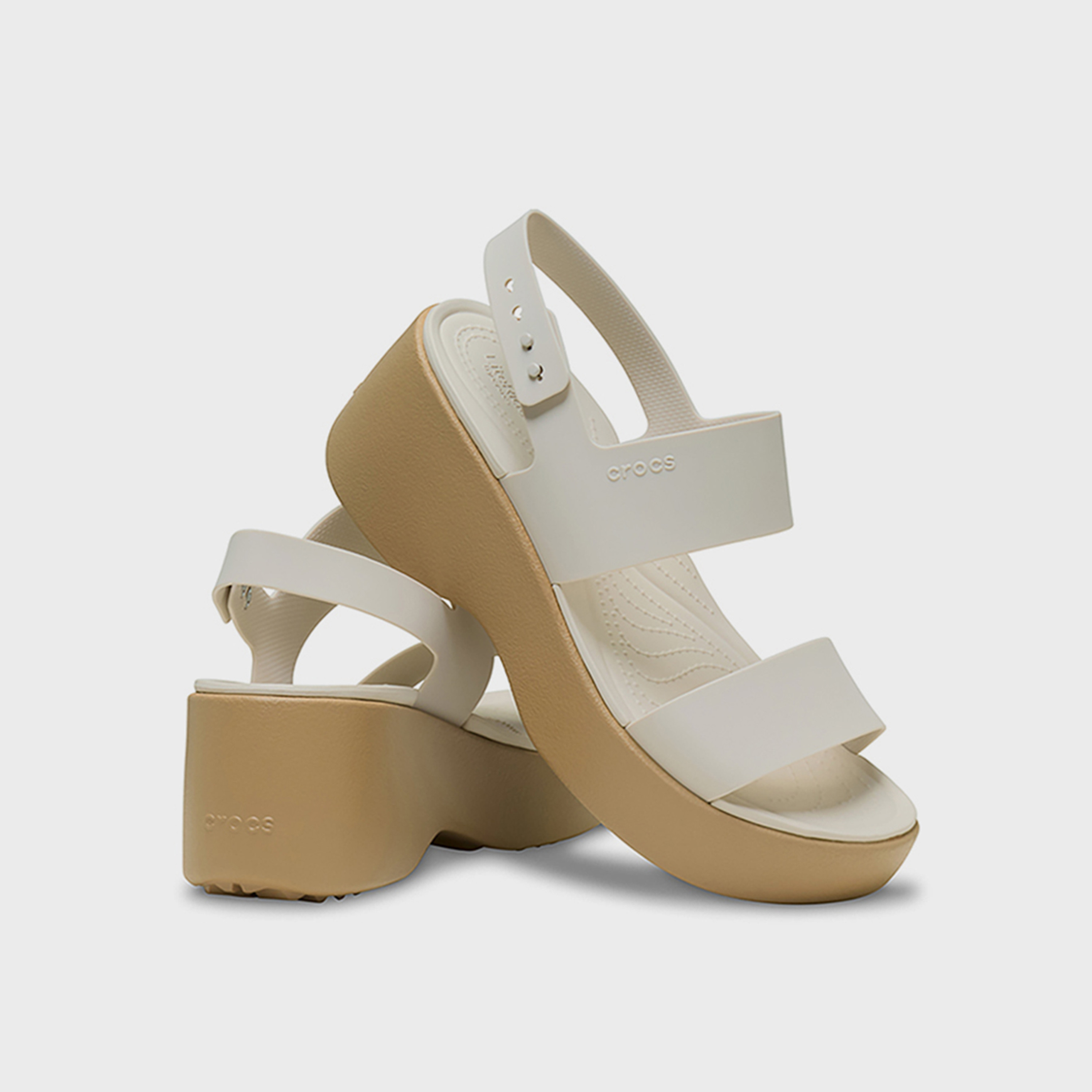 Crocs Women's Buckle Strap Brooklyn Sky Wedge Heel Sandals | 212250-2MQ-women-shoes-sandals-heeled-image-1