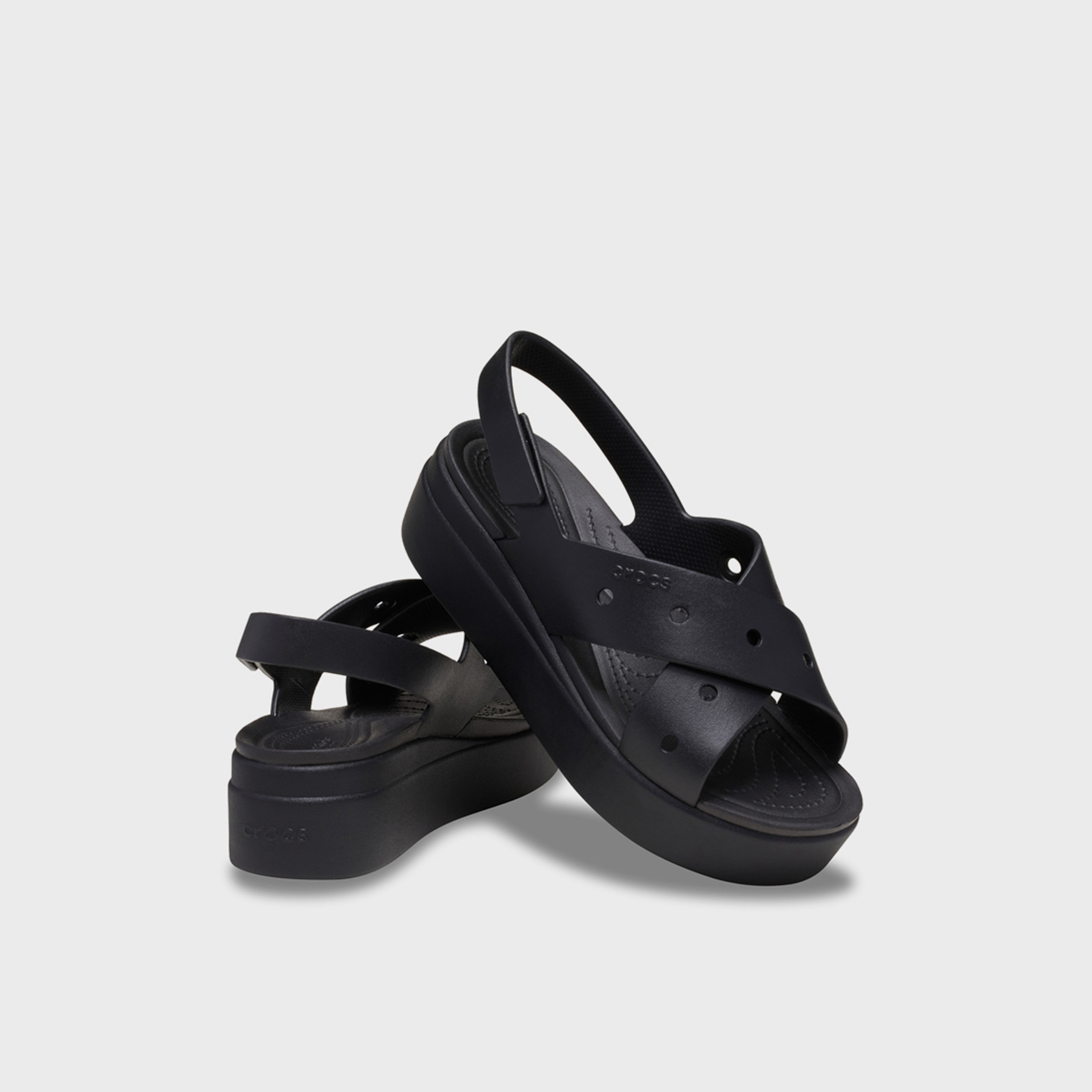 كروكس - صندل نسائي بكعب إسفيني وشريط لاصق | 212254-001-women-shoes-sandals-heeled-image-1