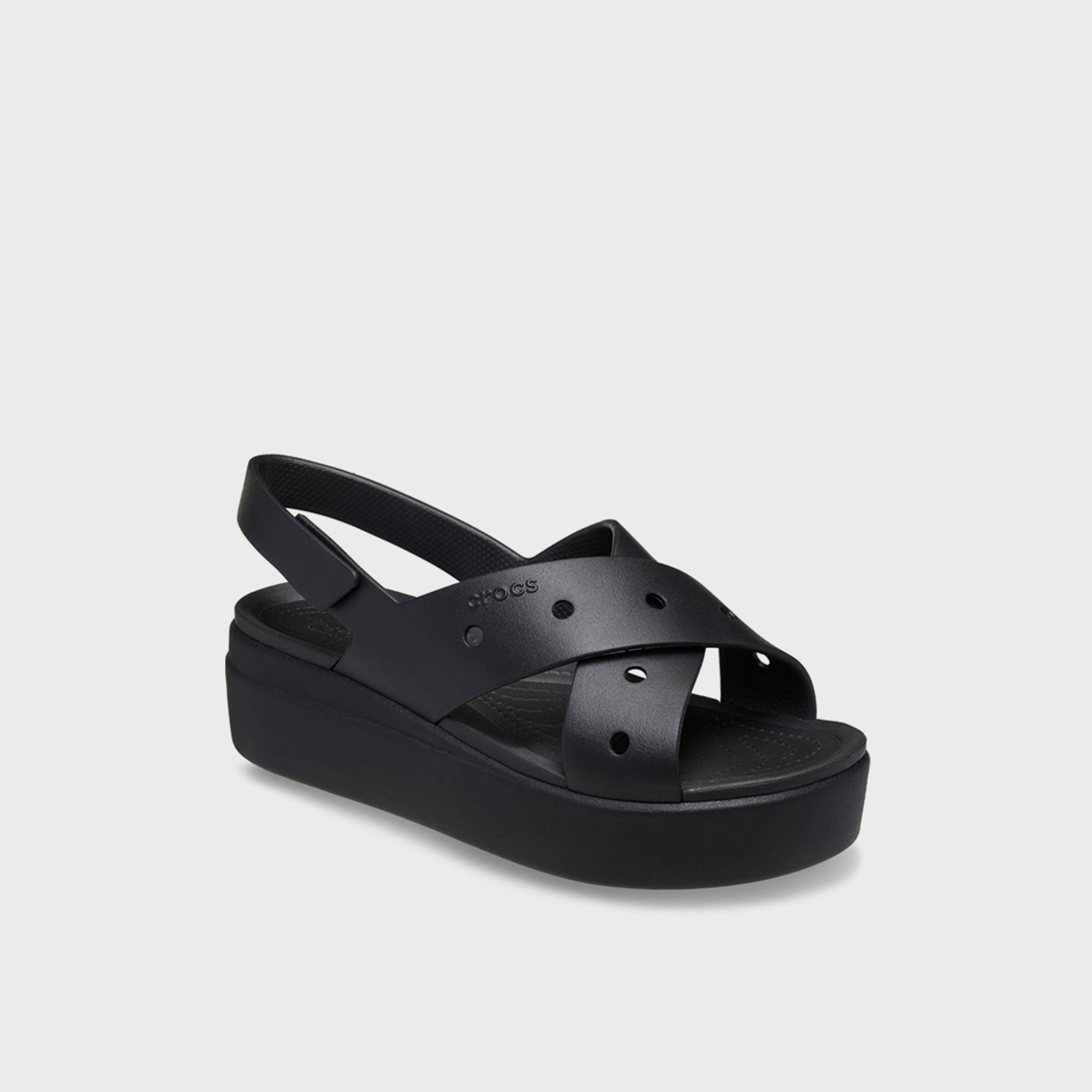 كروكس - صندل نسائي بكعب إسفيني وشريط لاصق | 212254-001-women-shoes-sandals-heeled-image-3