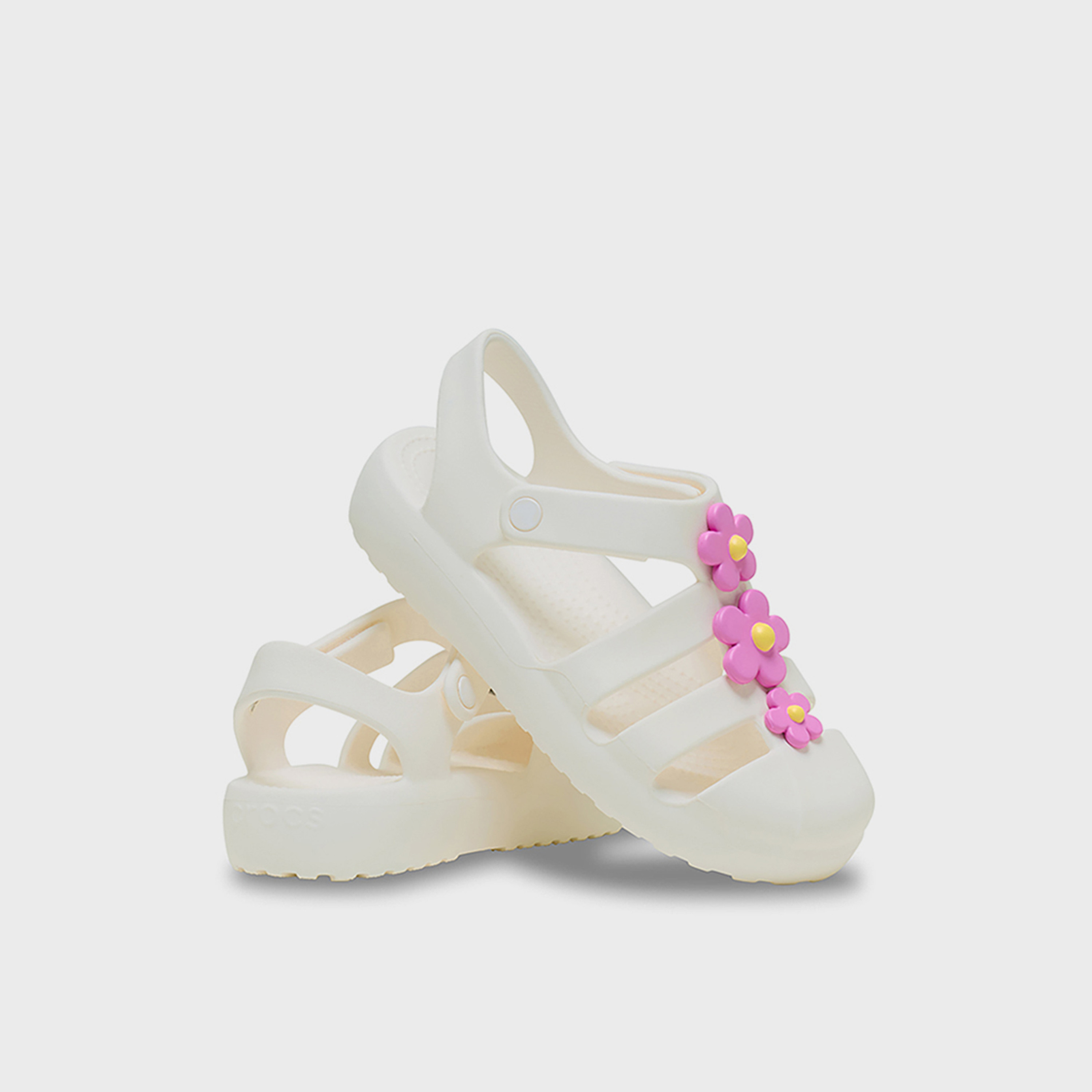 Crocs Girls Hook & Loop Classic Fisherman Sandal | 212525-0WV-girls-shoes-sandals-image-1
