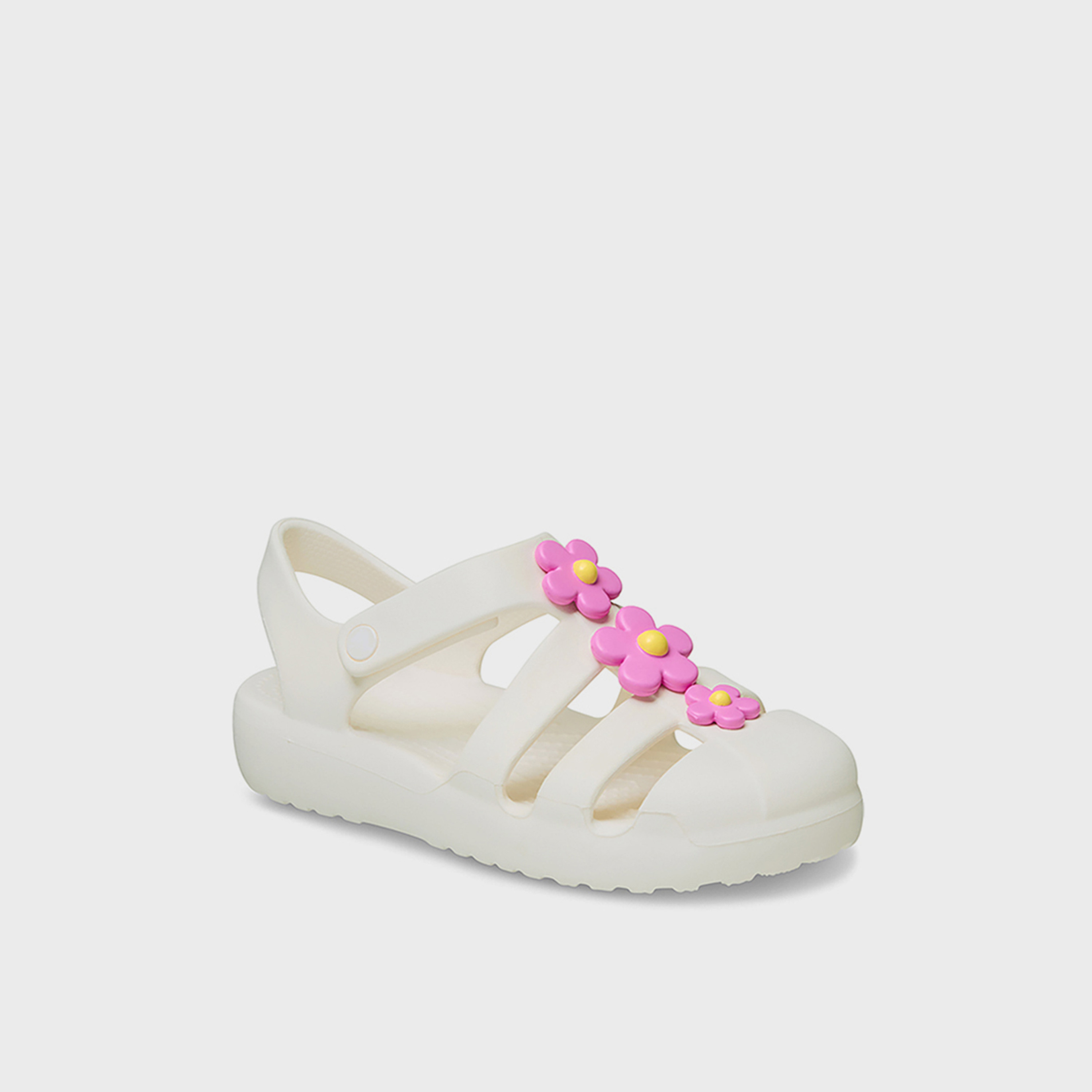 Crocs Girls Hook & Loop Classic Fisherman Sandal | 212525-0WV-girls-shoes-sandals-image-3