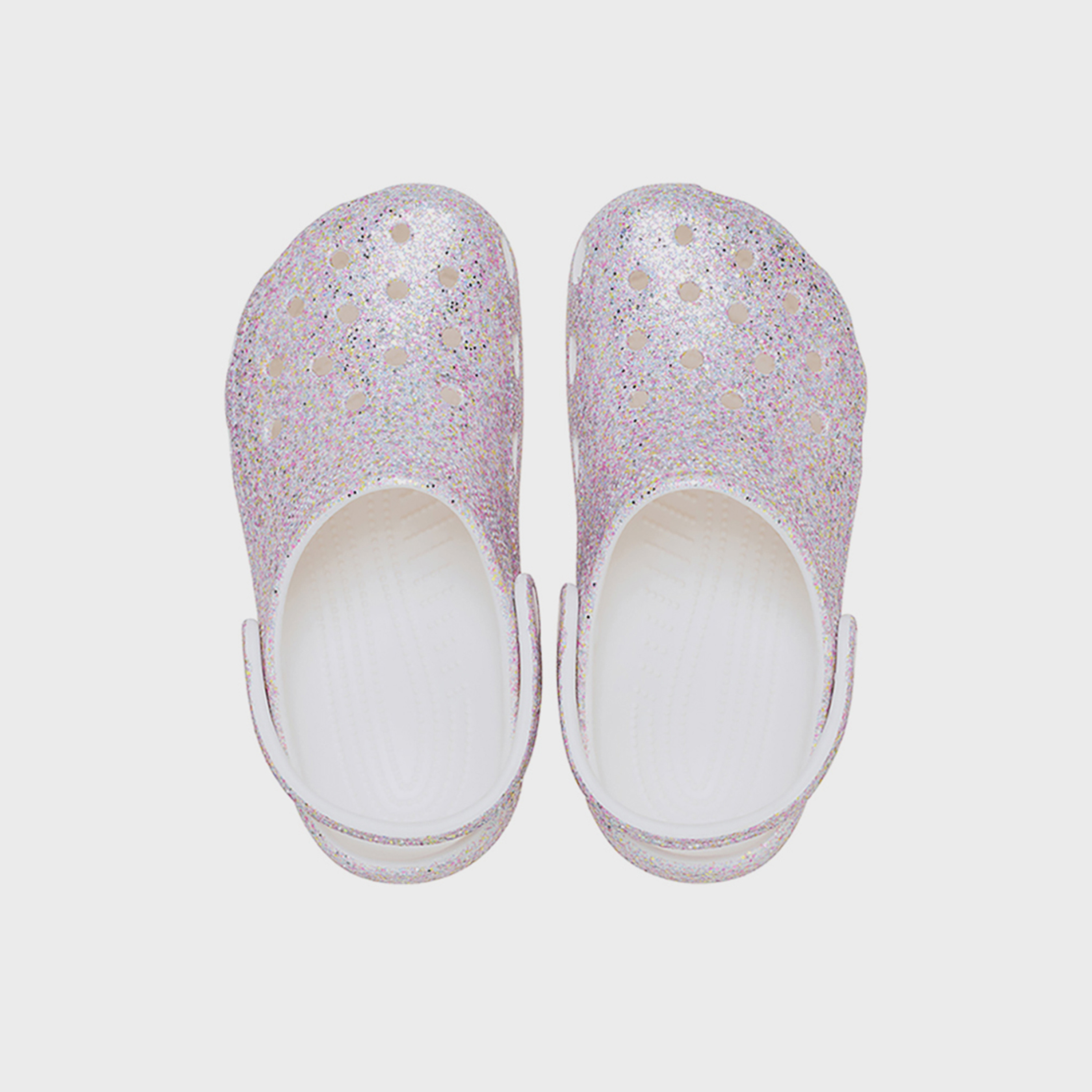 Crocs Girl's Back Strap Classic Fantasy Glitter Clogs | 212561-100-girls-shoes-flipflopsandslides-image-2