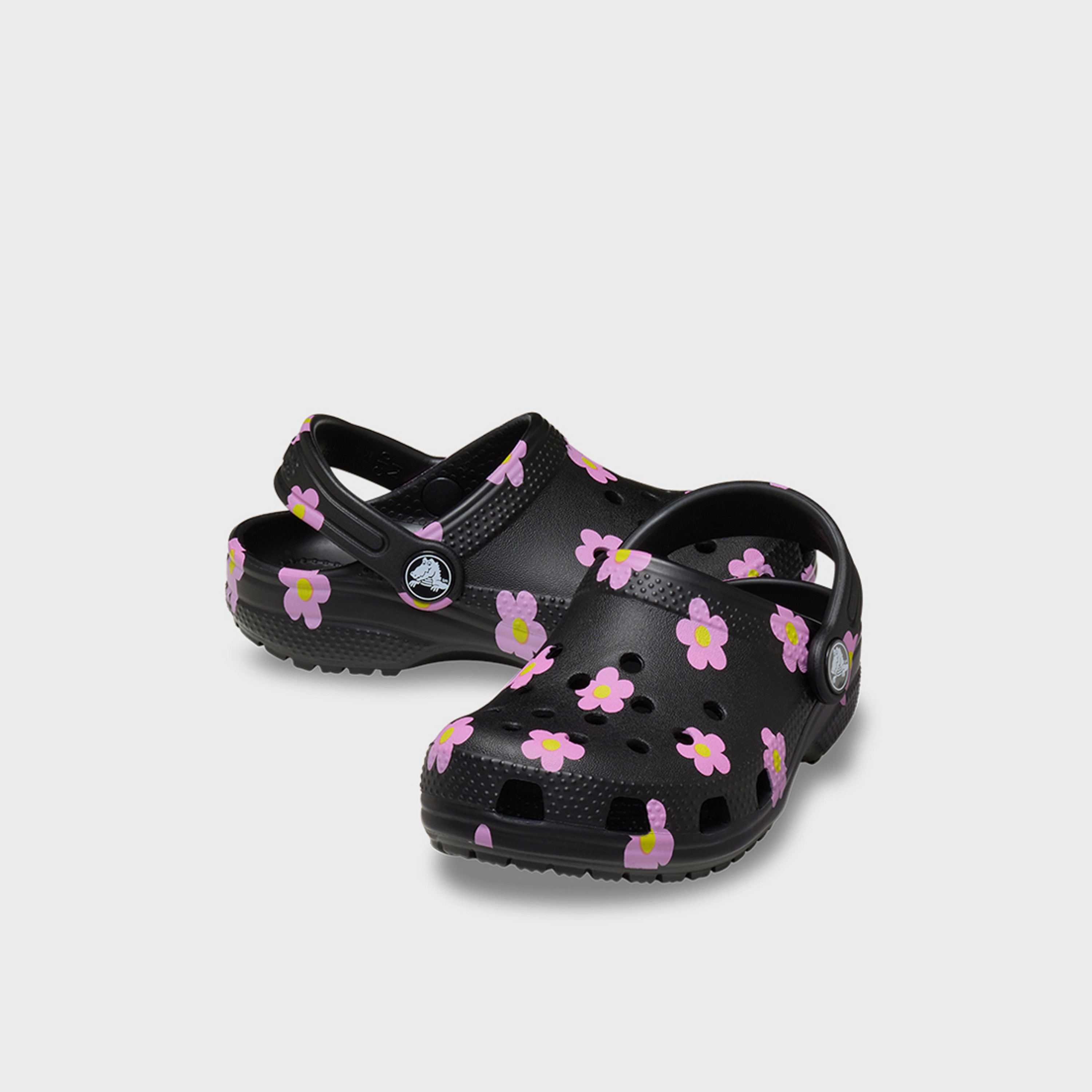 Crocs Kids Slip-On Classic Flower Clogs | 212671-001-boys-shoes-flipflopsandslides-image-1
