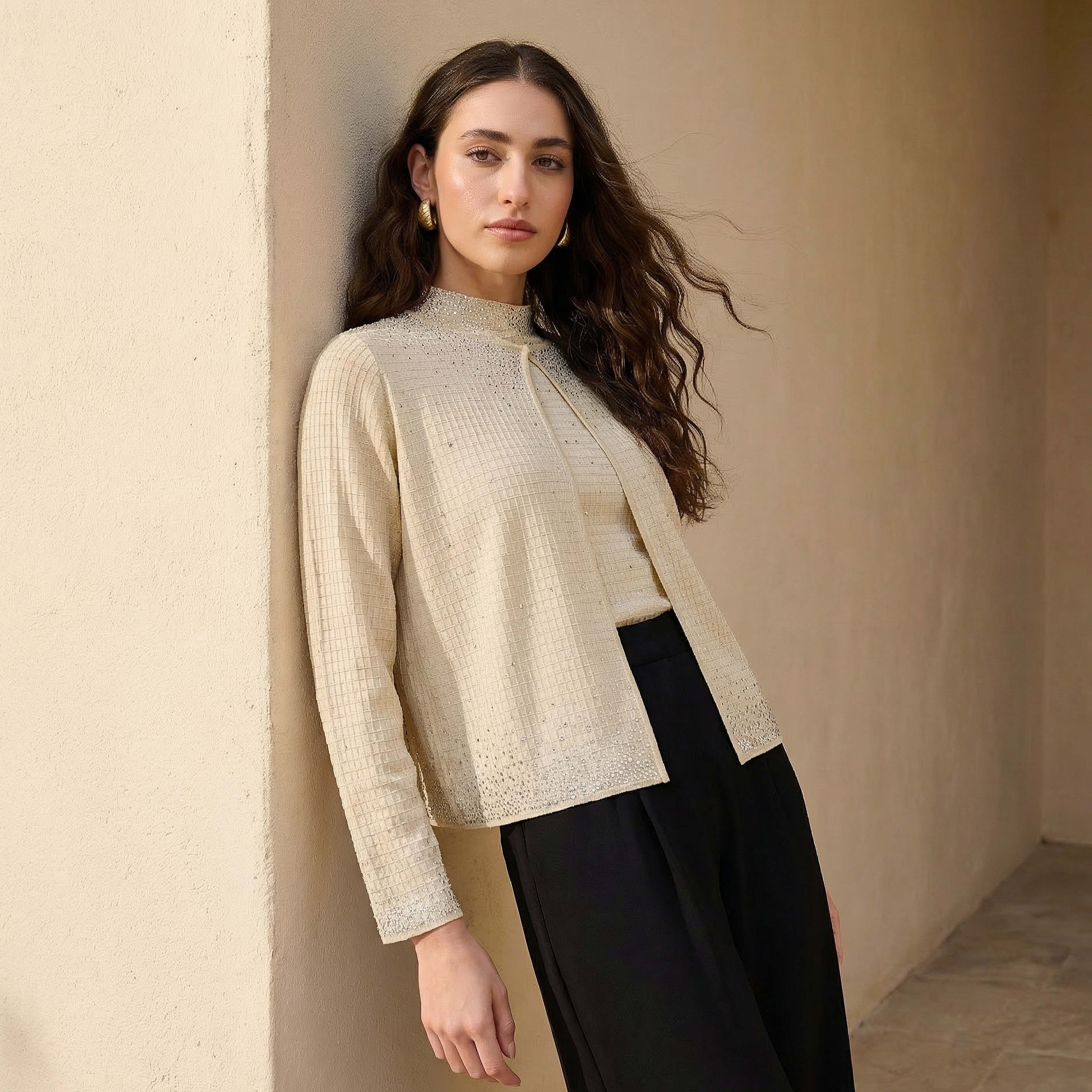 Iconic Embellished Round Neck Shrug-women-winterwear-cardigansandjumpers-cardigans-image-1