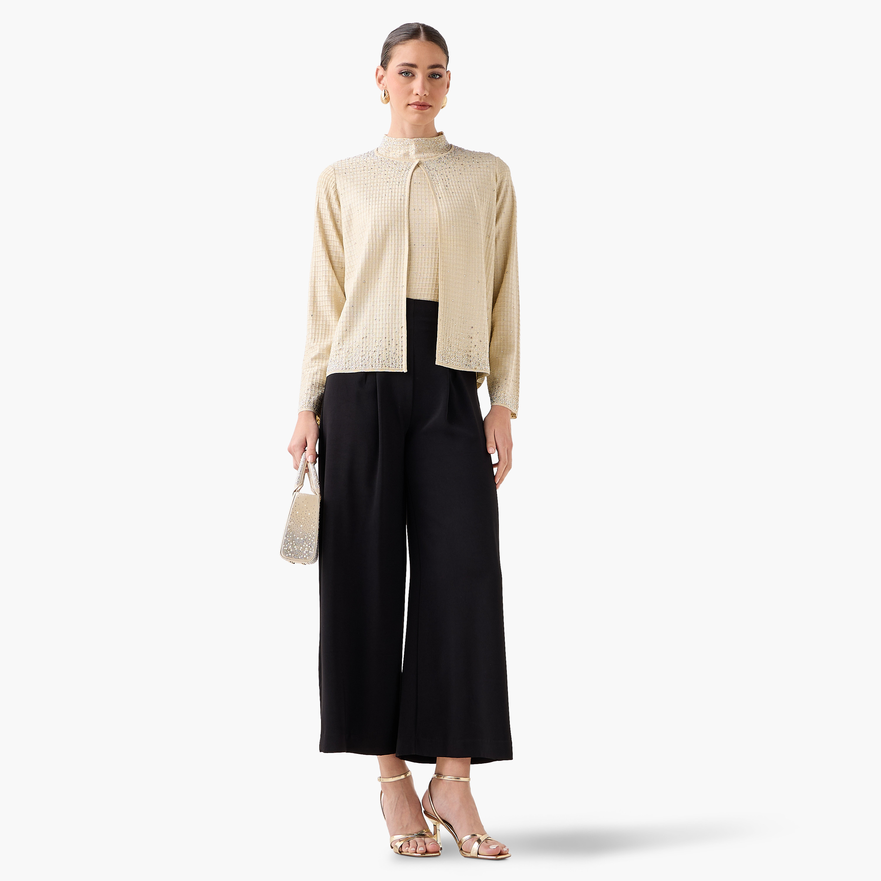 Iconic Embellished Round Neck Shrug-women-winterwear-cardigansandjumpers-cardigans-image-5
