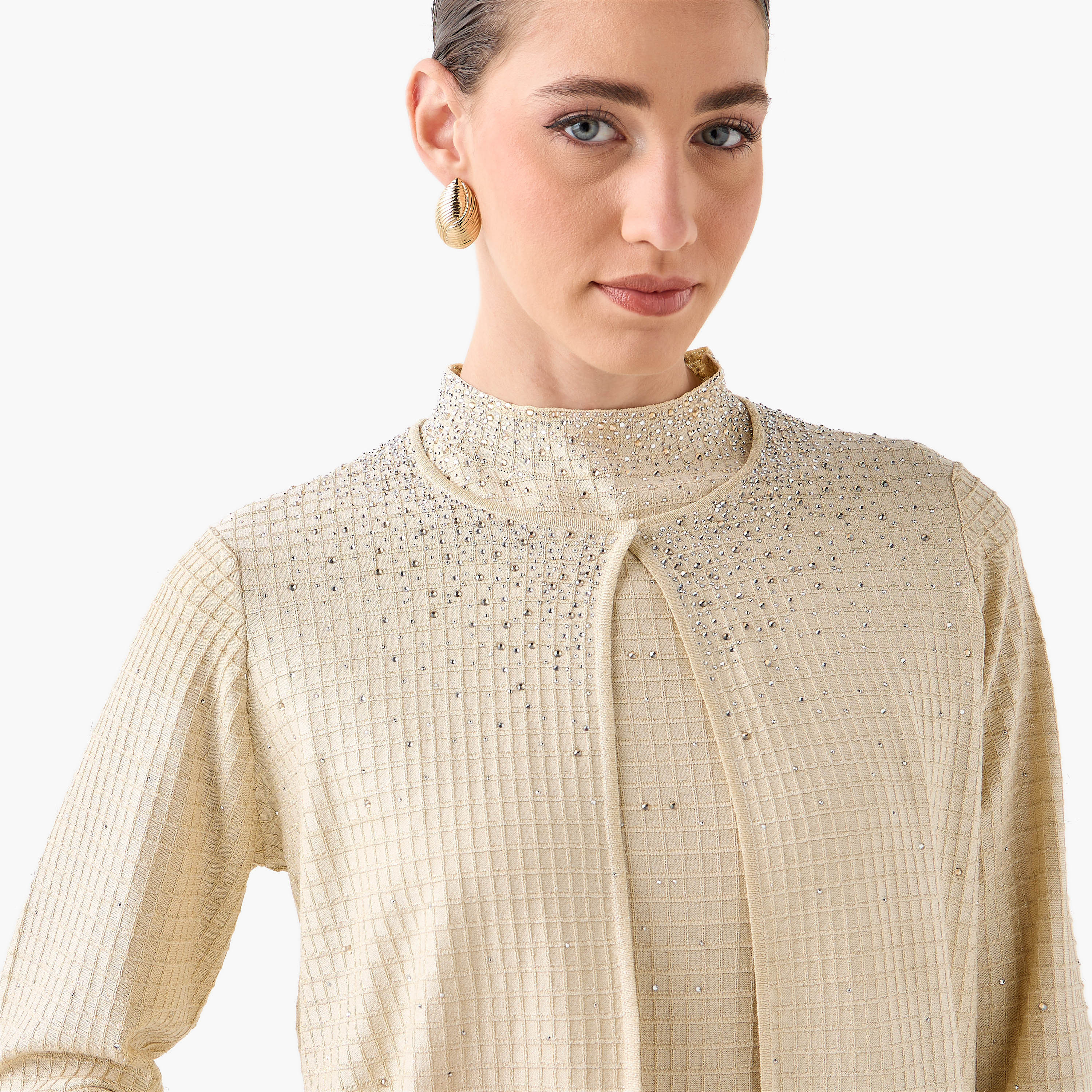 Iconic Embellished Round Neck Shrug-women-winterwear-cardigansandjumpers-cardigans-image-6