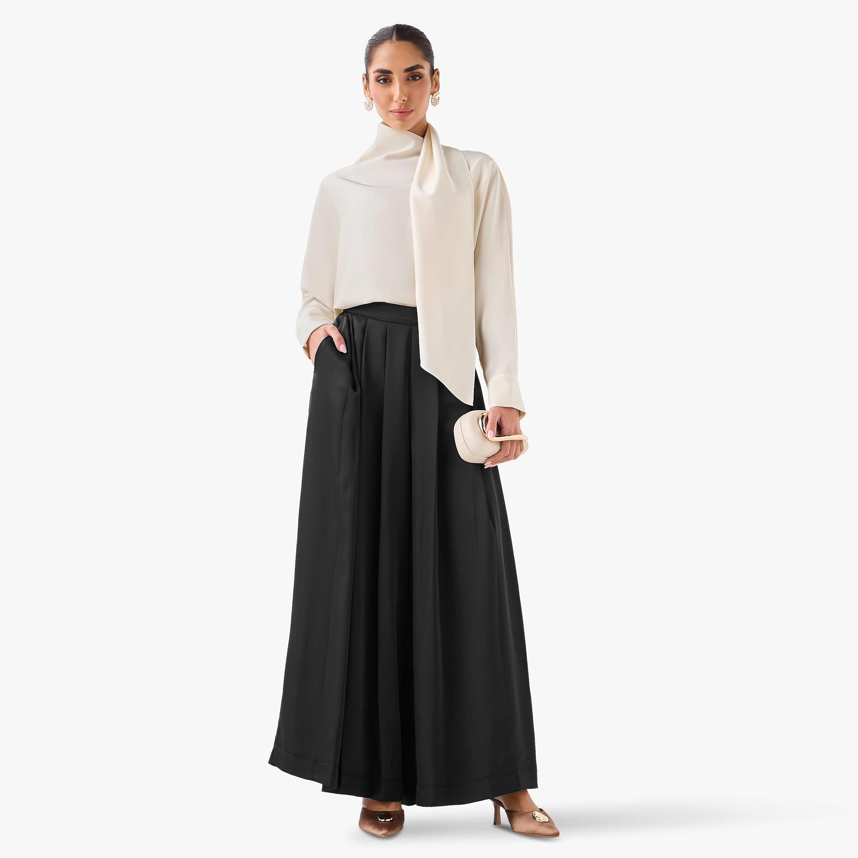 Iconic Top with Draped Scarf Neck-women-clothing-shirtsandblouses-blouses-image-4