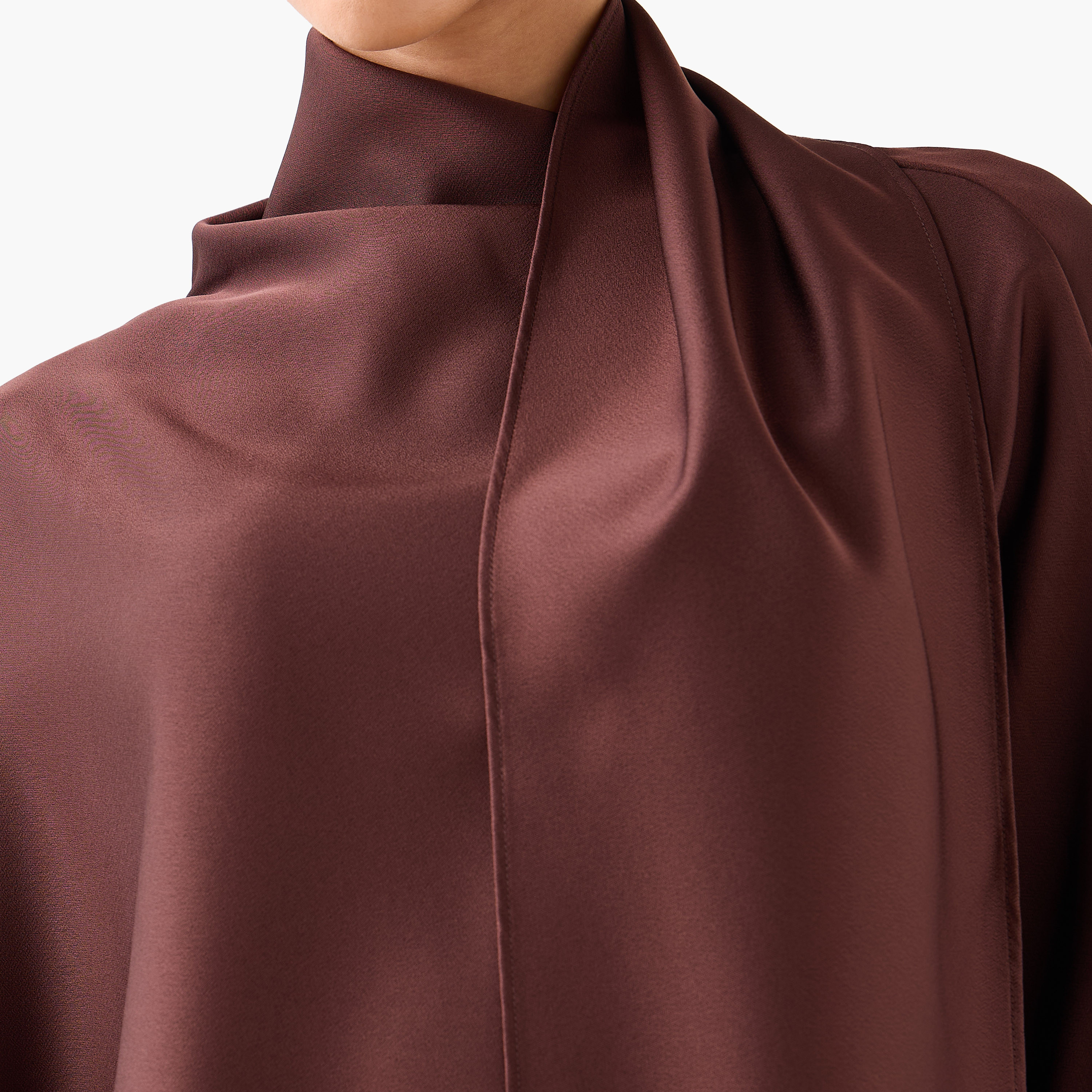 Iconic Scarf Draped Top with Long Sleeves-women-clothing-shirtsandblouses-blouses-image-4