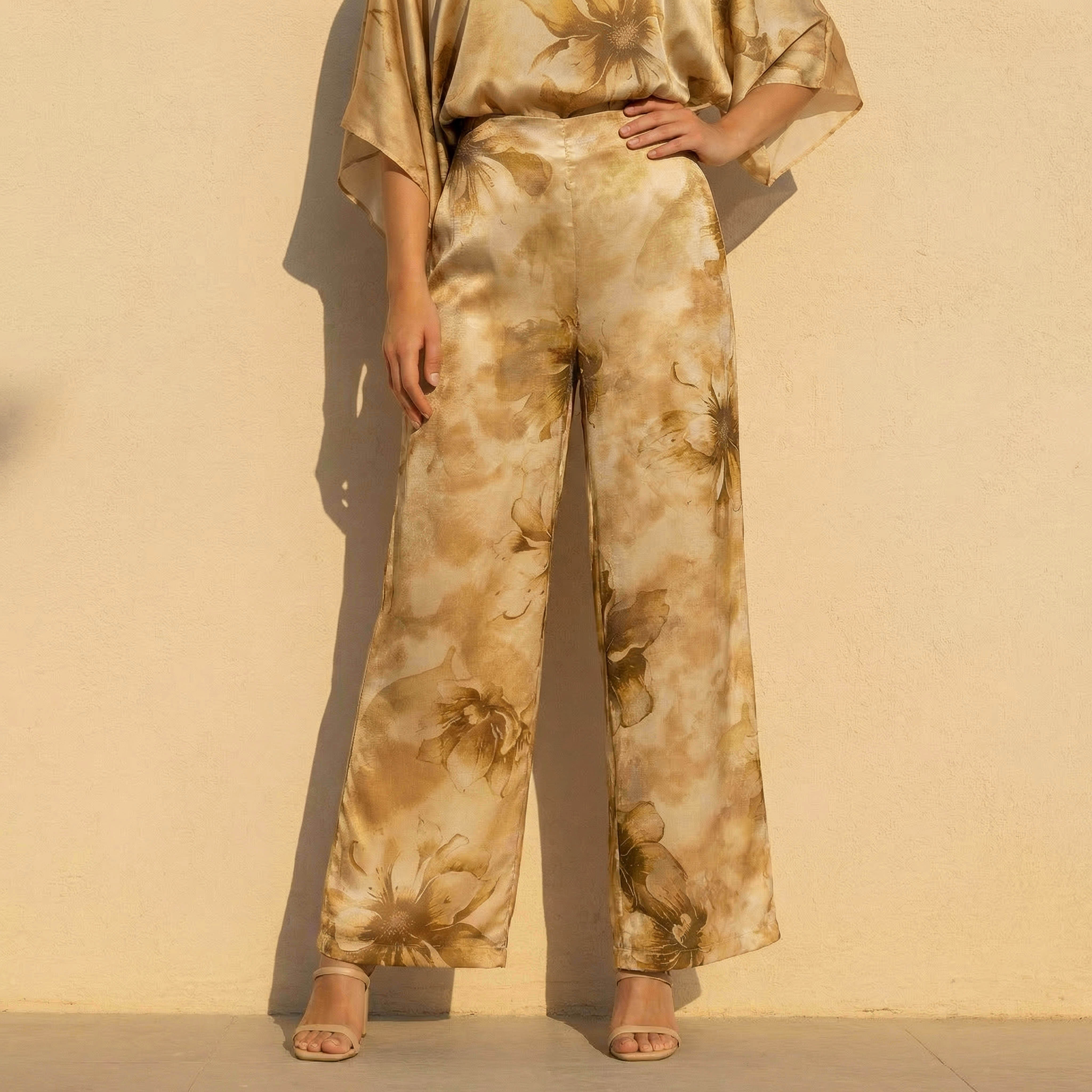 Iconic High Waist Floral Print Wide Leg Pants-women-clothing-bottoms-trousers-image-1