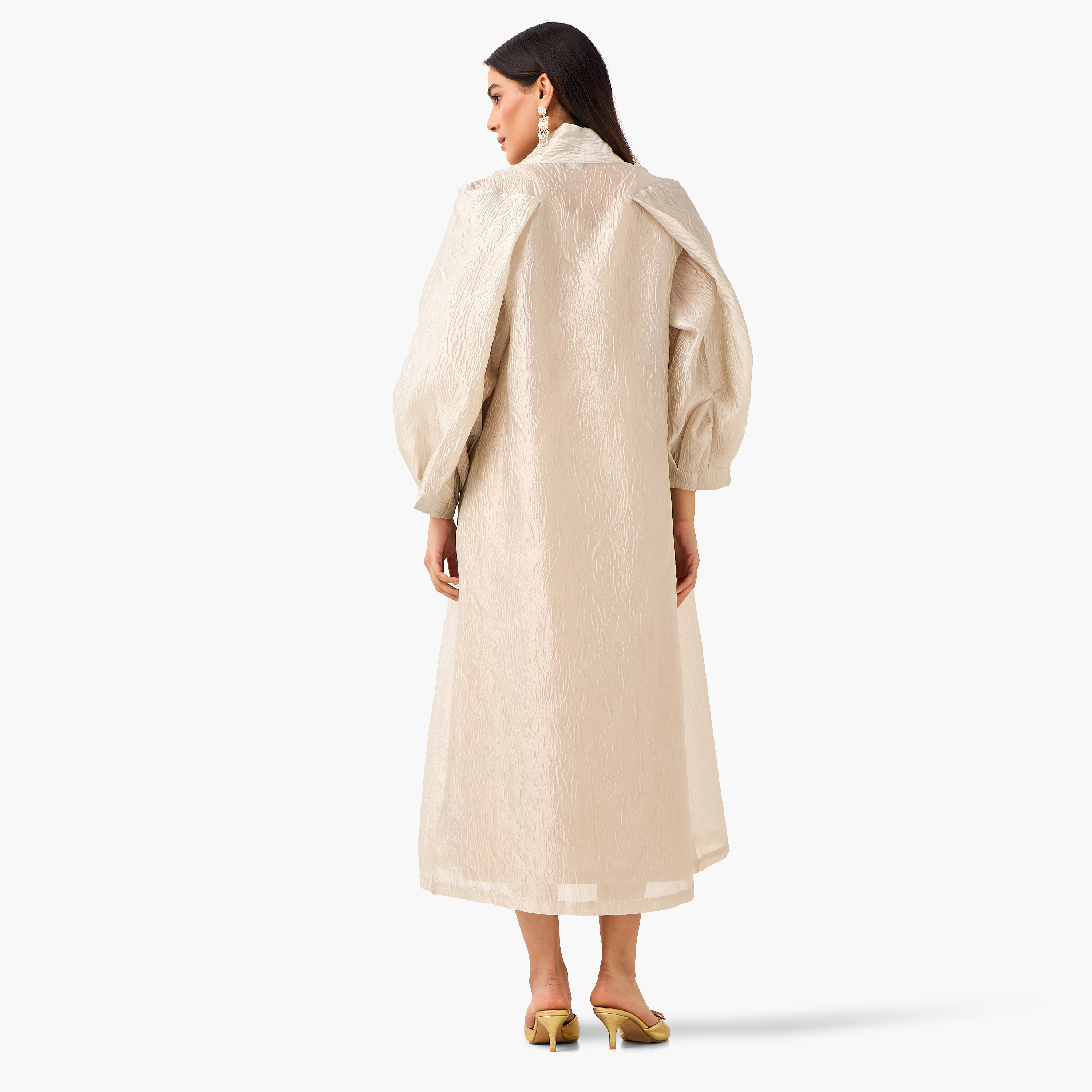 Iconic Longline Textured Open Front Kimono Shrug-women-clothing-coordsets-image-5