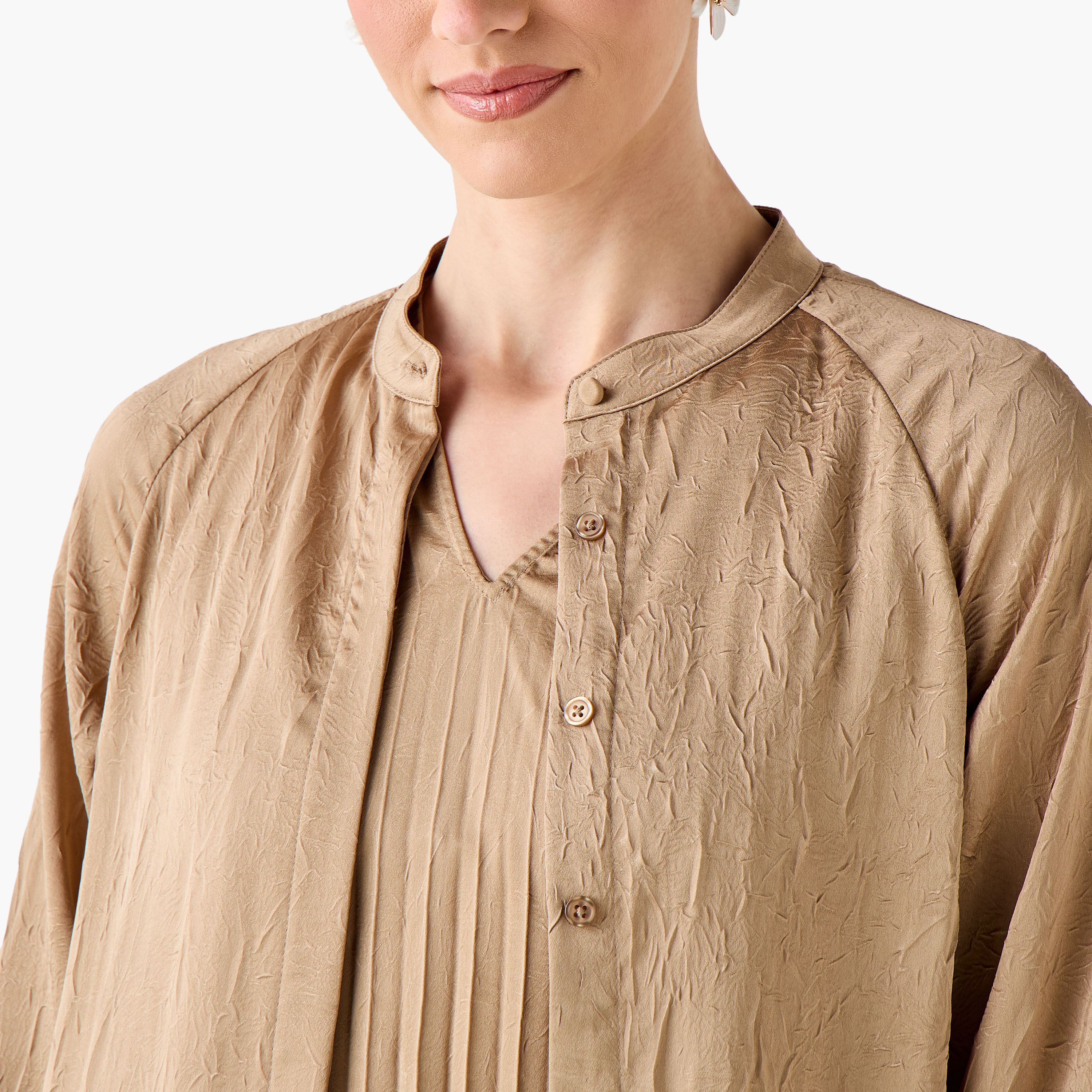 Iconic Pleated A-line Women Dress with Longline Shrug-women-clothing-dresses-image-2