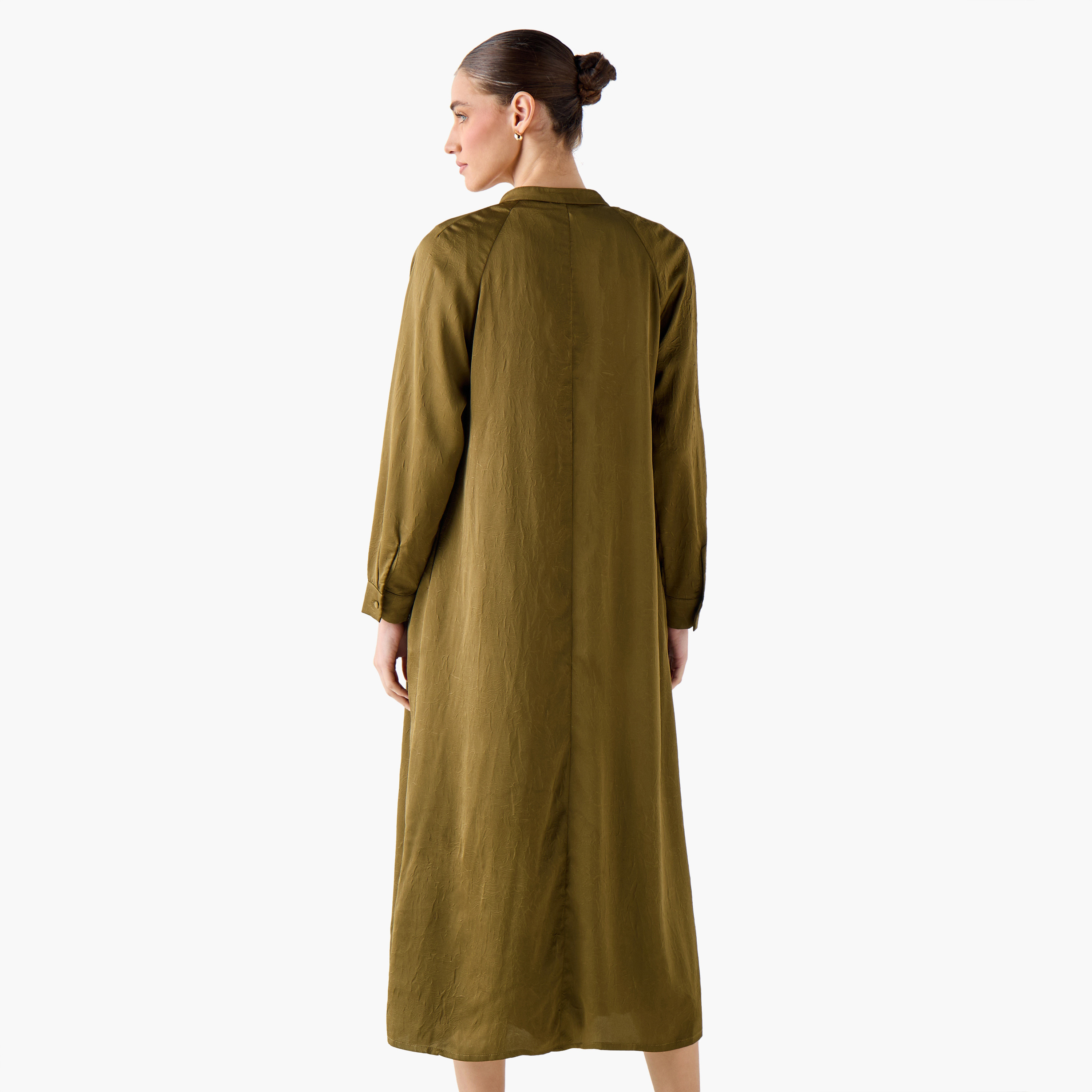 Iconic Pleated A-line Women Dress with Longline Shrug-women-clothing-dresses-image-4