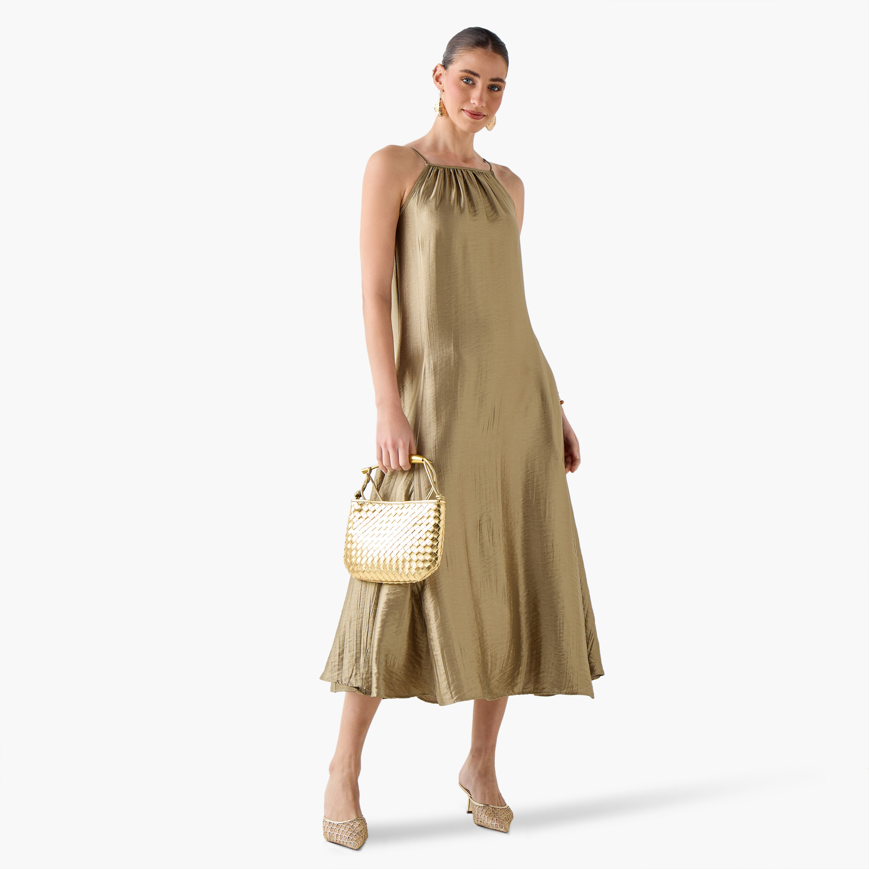 Iconic A-line Midi Dress with Spaghetti Straps-women-clothing-dresses-image-3
