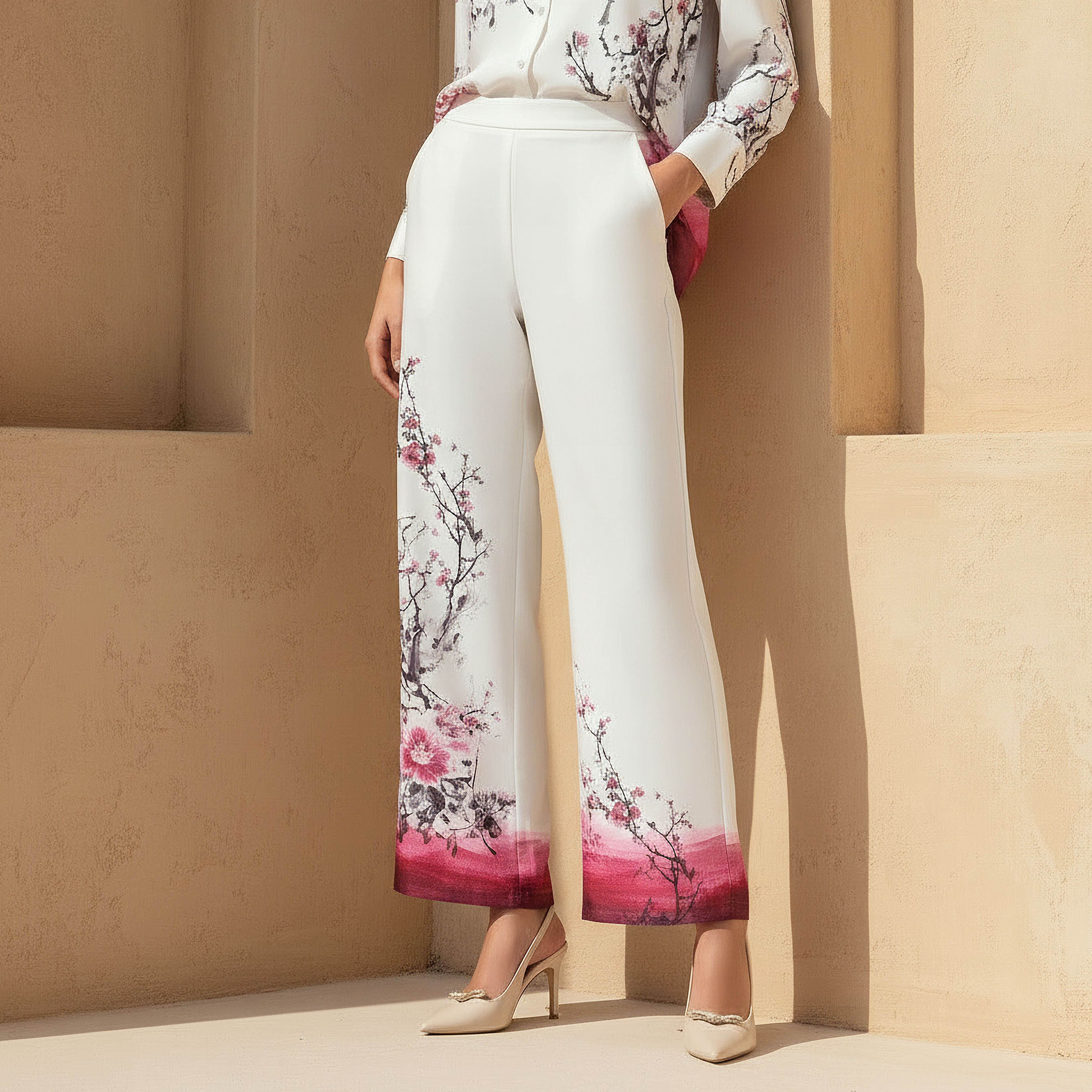 Iconic Wide Leg Floral Print Pants-women-clothing-bottoms-trousers-image-1