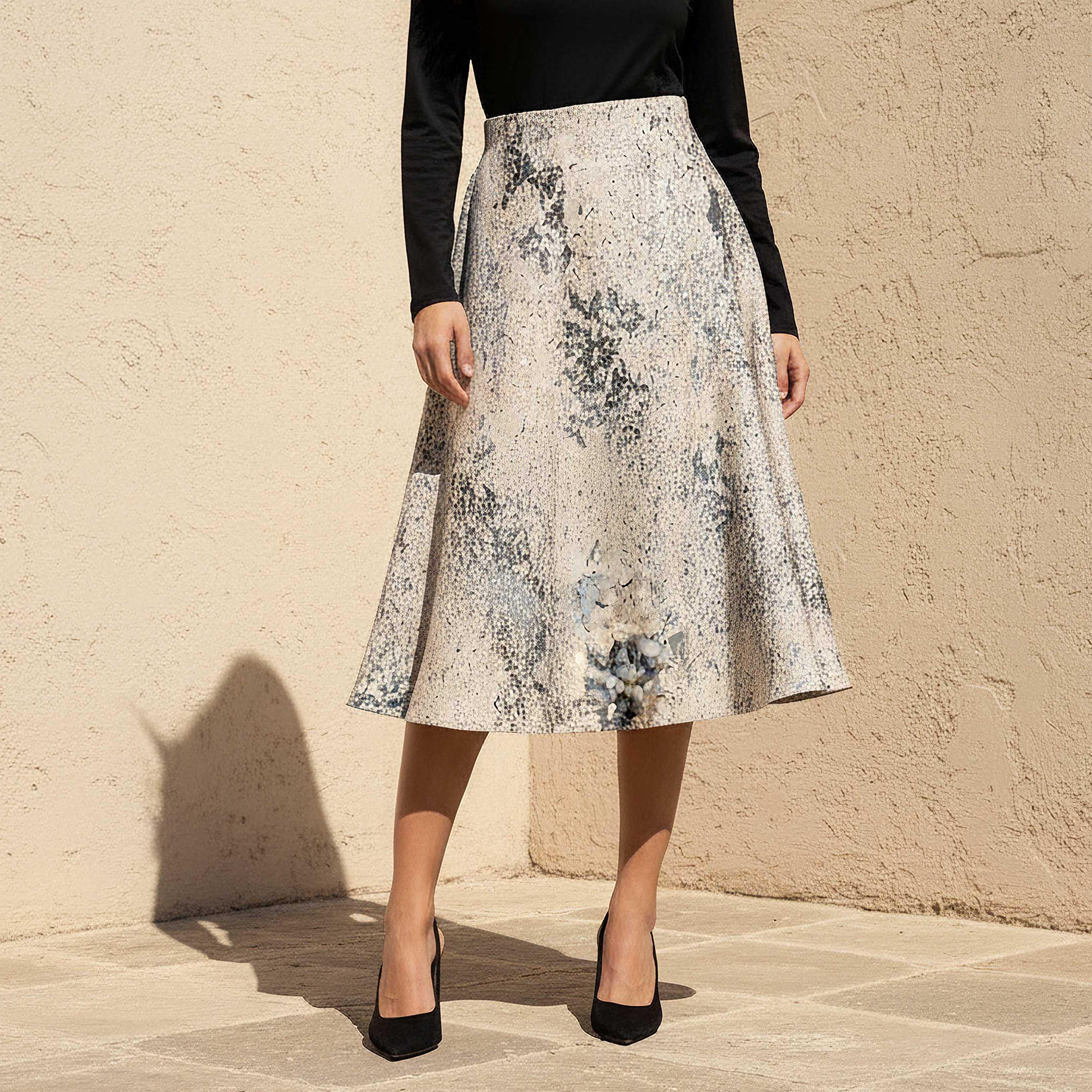 Iconic Midi A-line Skirt with Zip Closure-women-clothing-bottoms-skirts-image-1