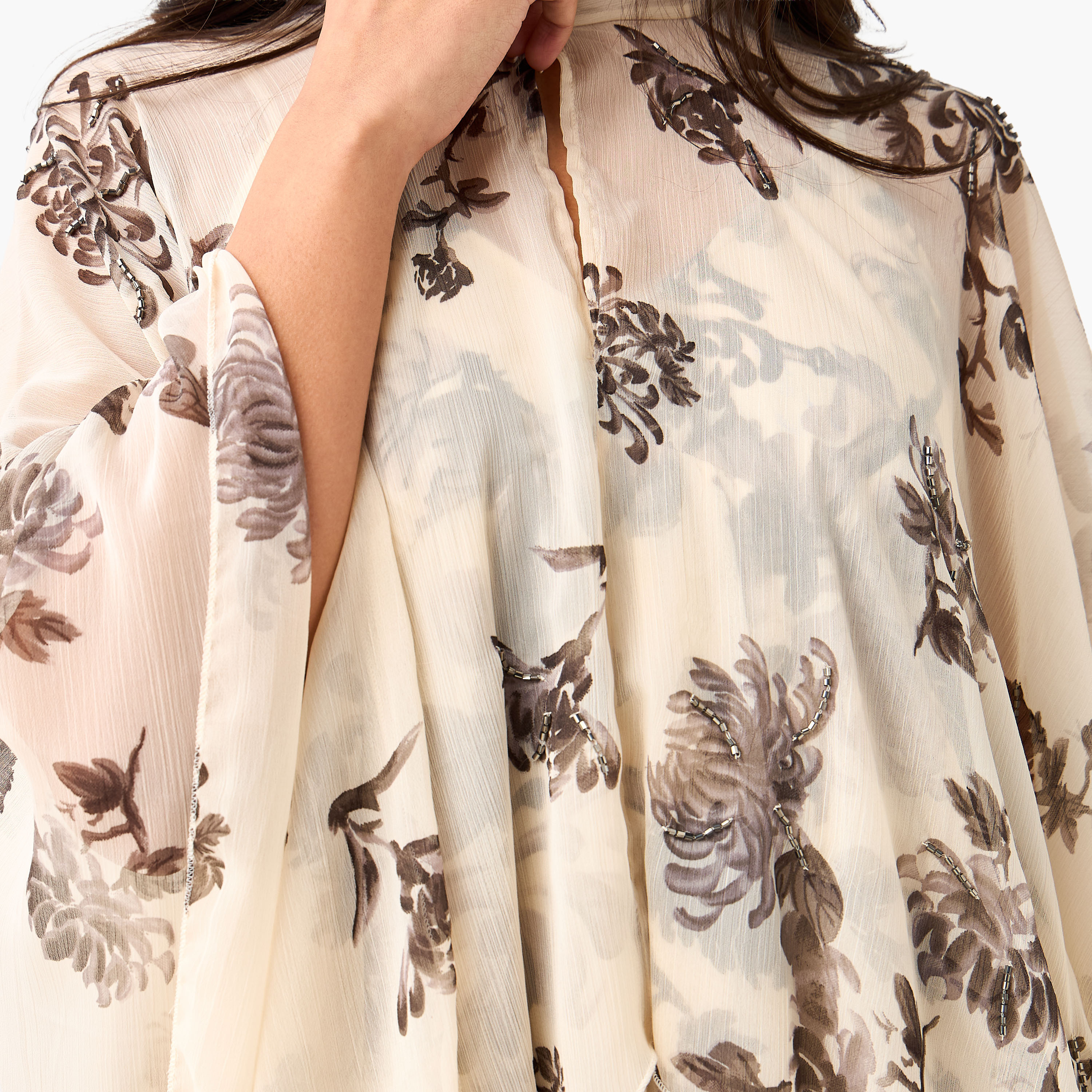 Iconic A-line Maxi Dress with Cape-women-clothing-dresses-image-6
