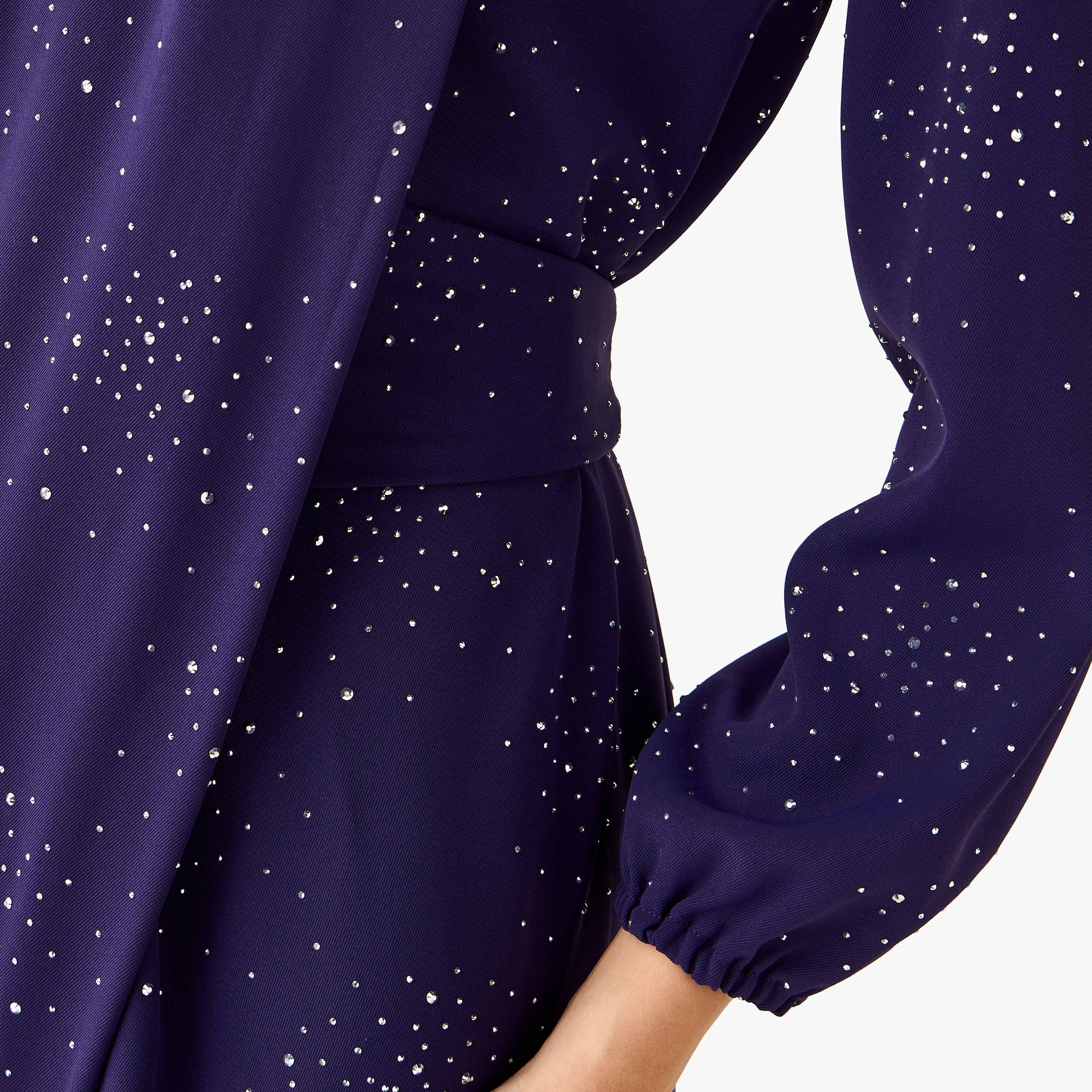 Iconic Wrap Midi Dress with Draped Pattern-women-clothing-dresses-image-5