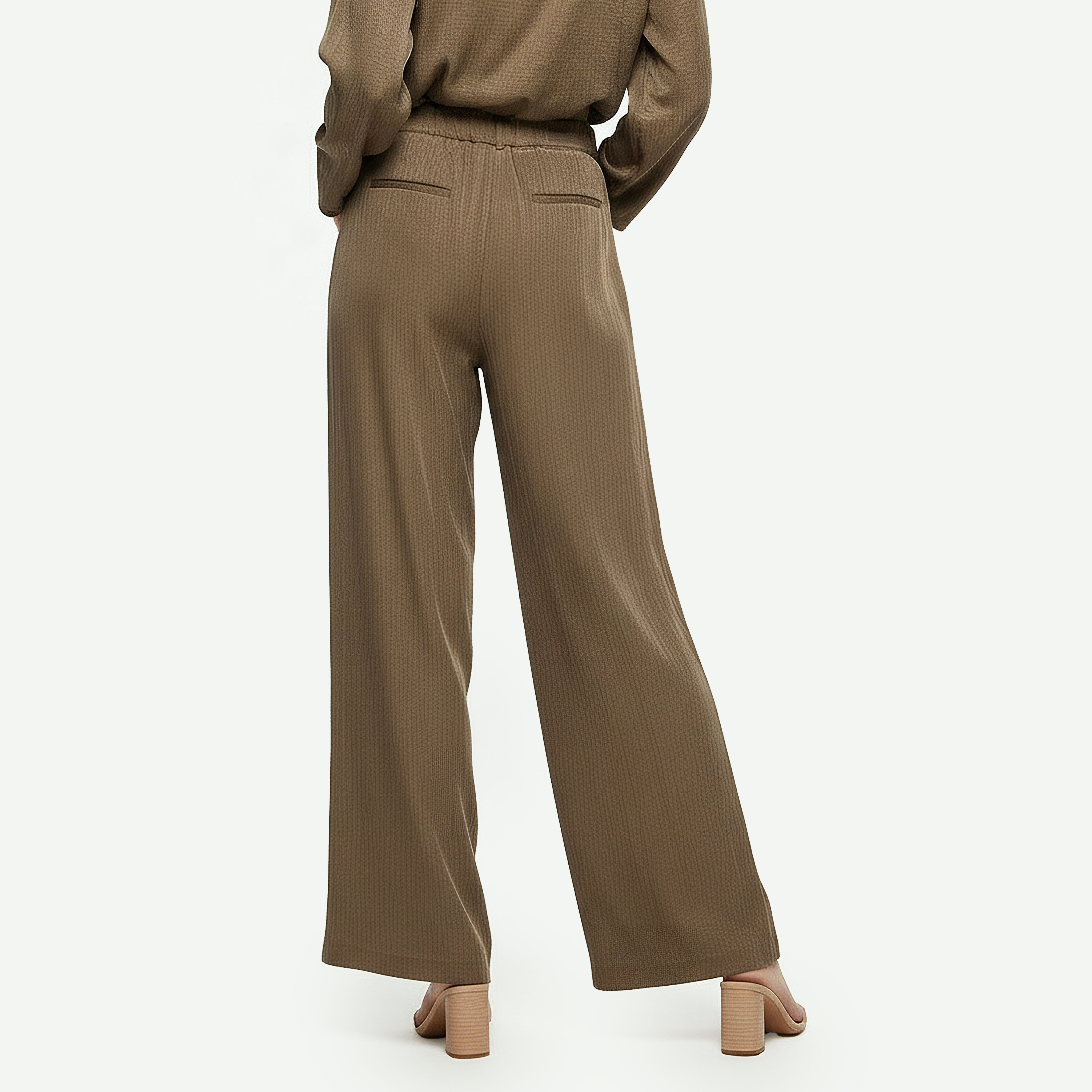 بنطلون بارز الملمس بقصة مستقيمة من آيكونيك-women-clothing-bottoms-trousers-image-6