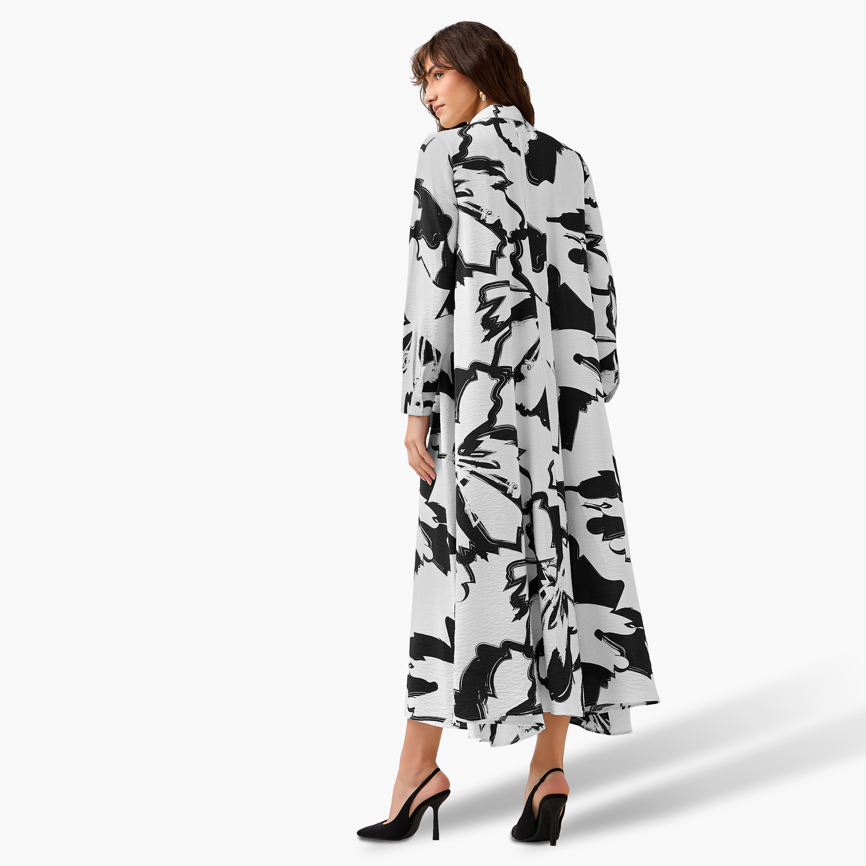 فستان قميص بطبعات وياقة عادية من آيكونيك-women-clothing-dresses-image-3