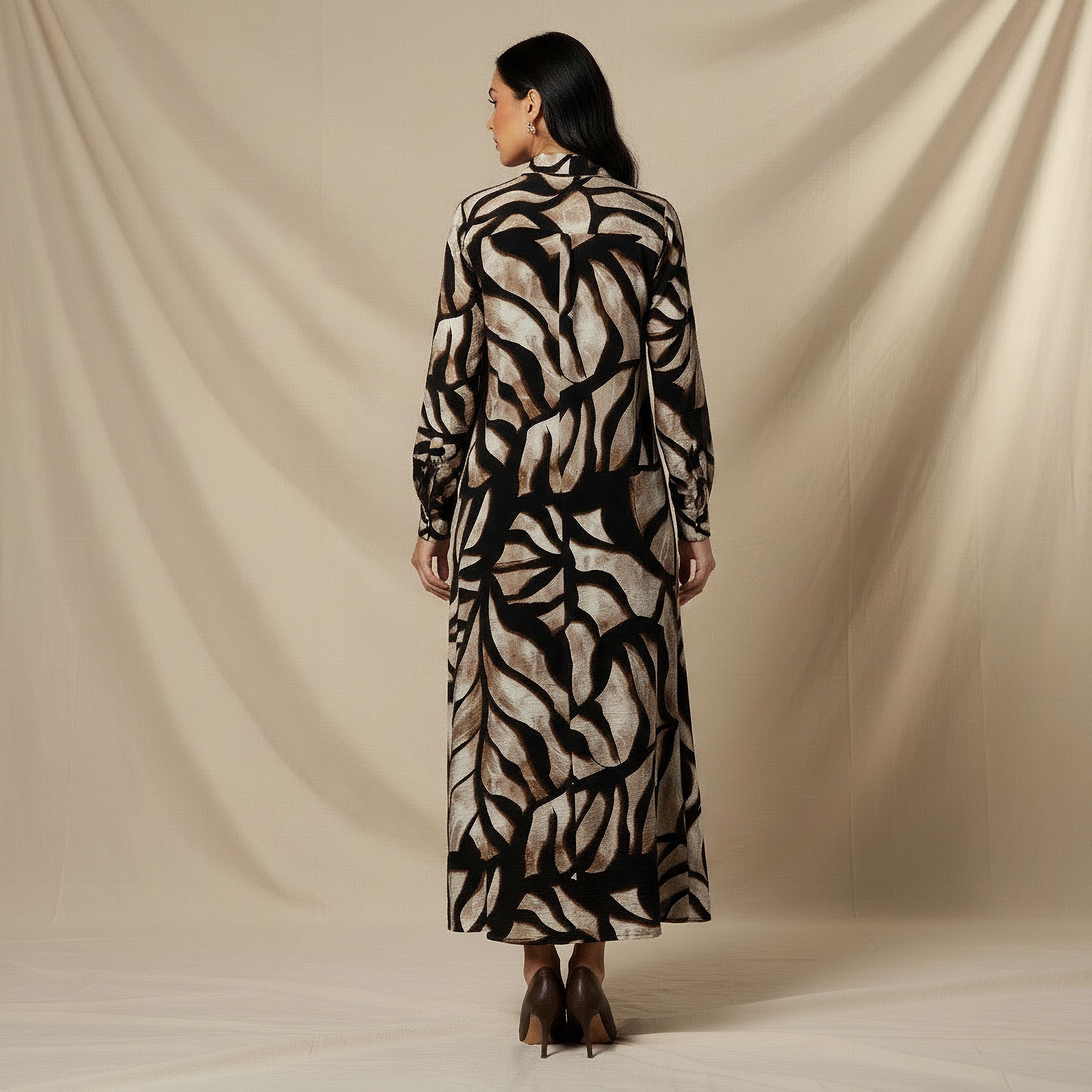 Iconic Printed Shirt Dress with Collar-women-clothing-dresses-image-3