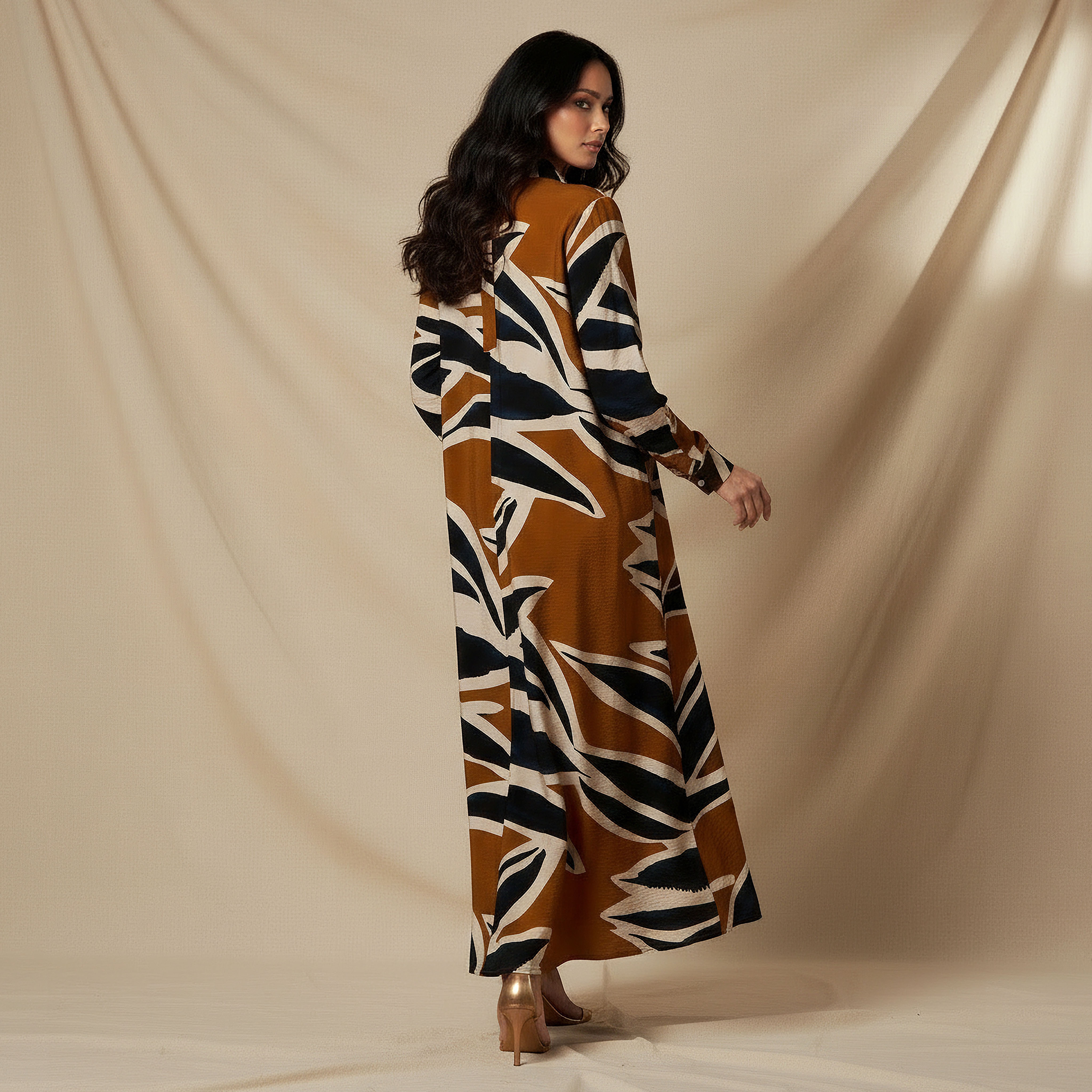 Iconic Printed Shirt Dress with Collar-women-clothing-dresses-image-3