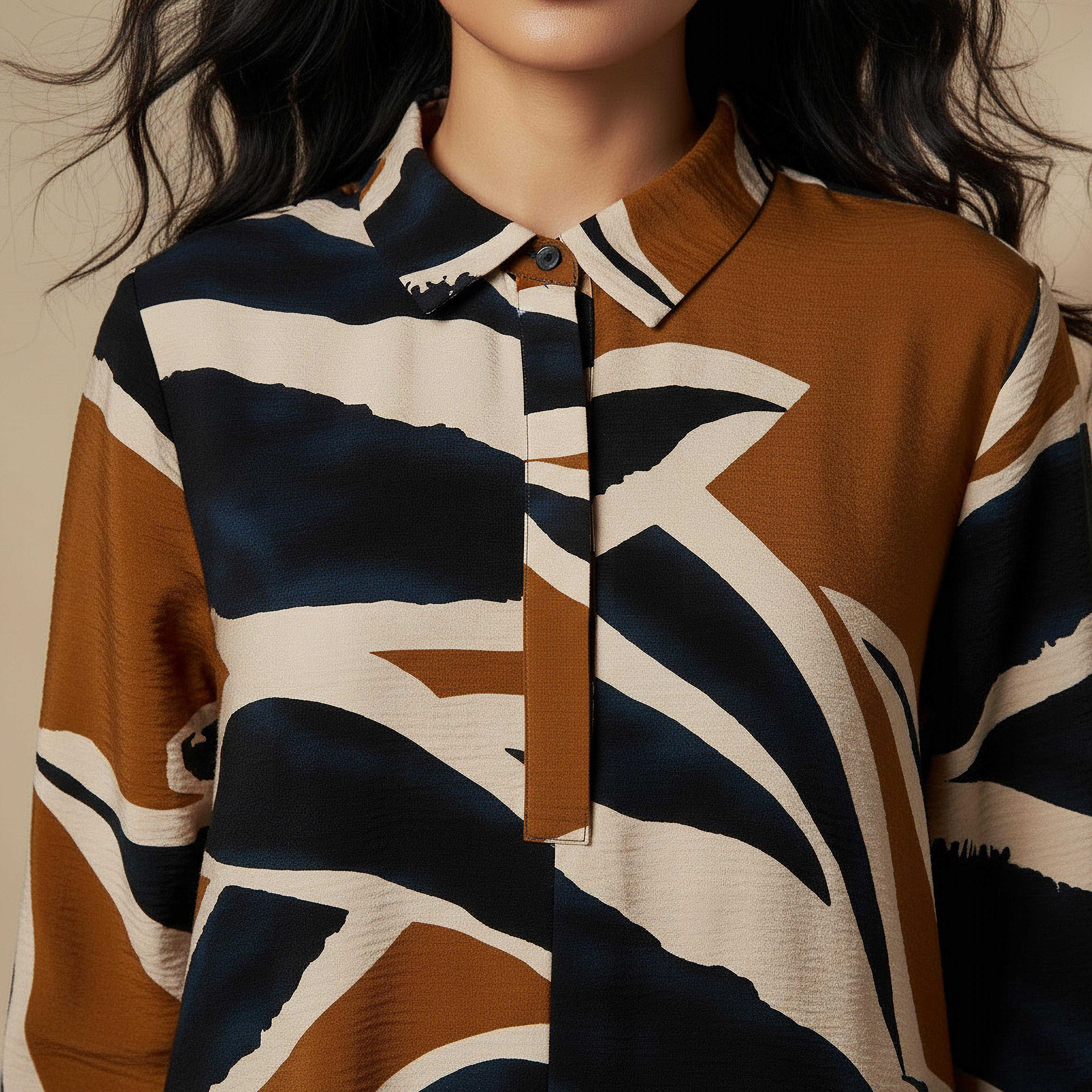 Iconic Printed Shirt Dress with Collar-women-clothing-dresses-image-4