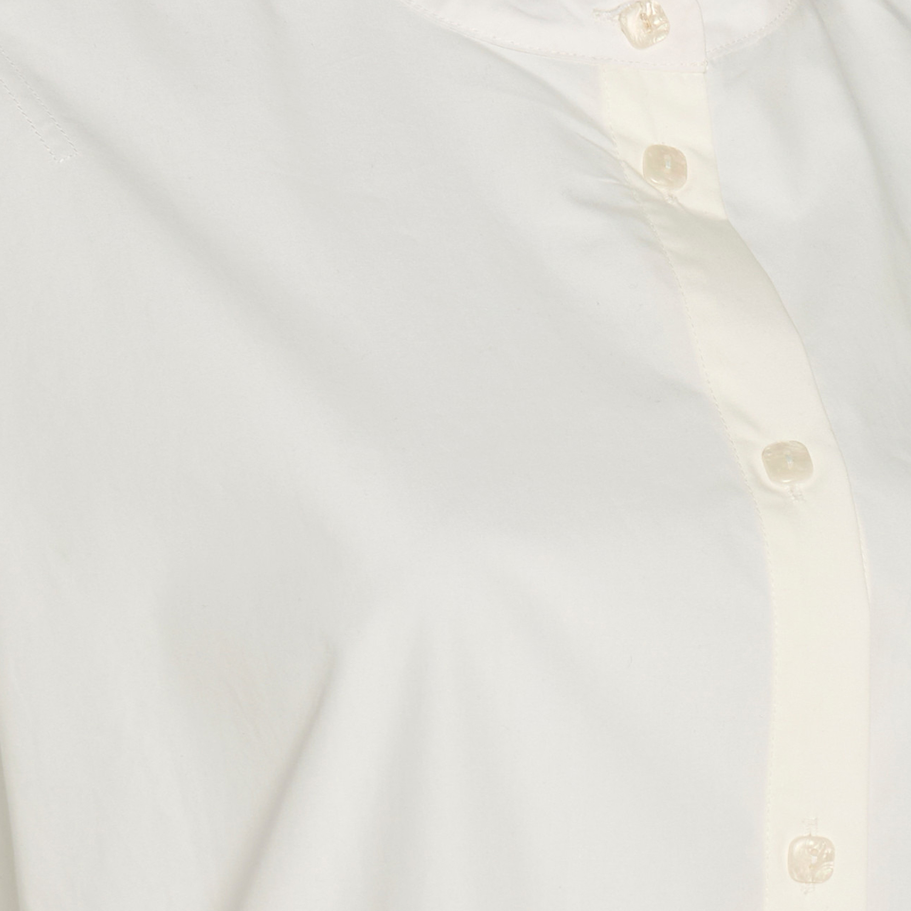 Iconic Oversized Cotton Shirt with Mandarin Collar-women-clothing-shirtsandblouses-shirts-image-2