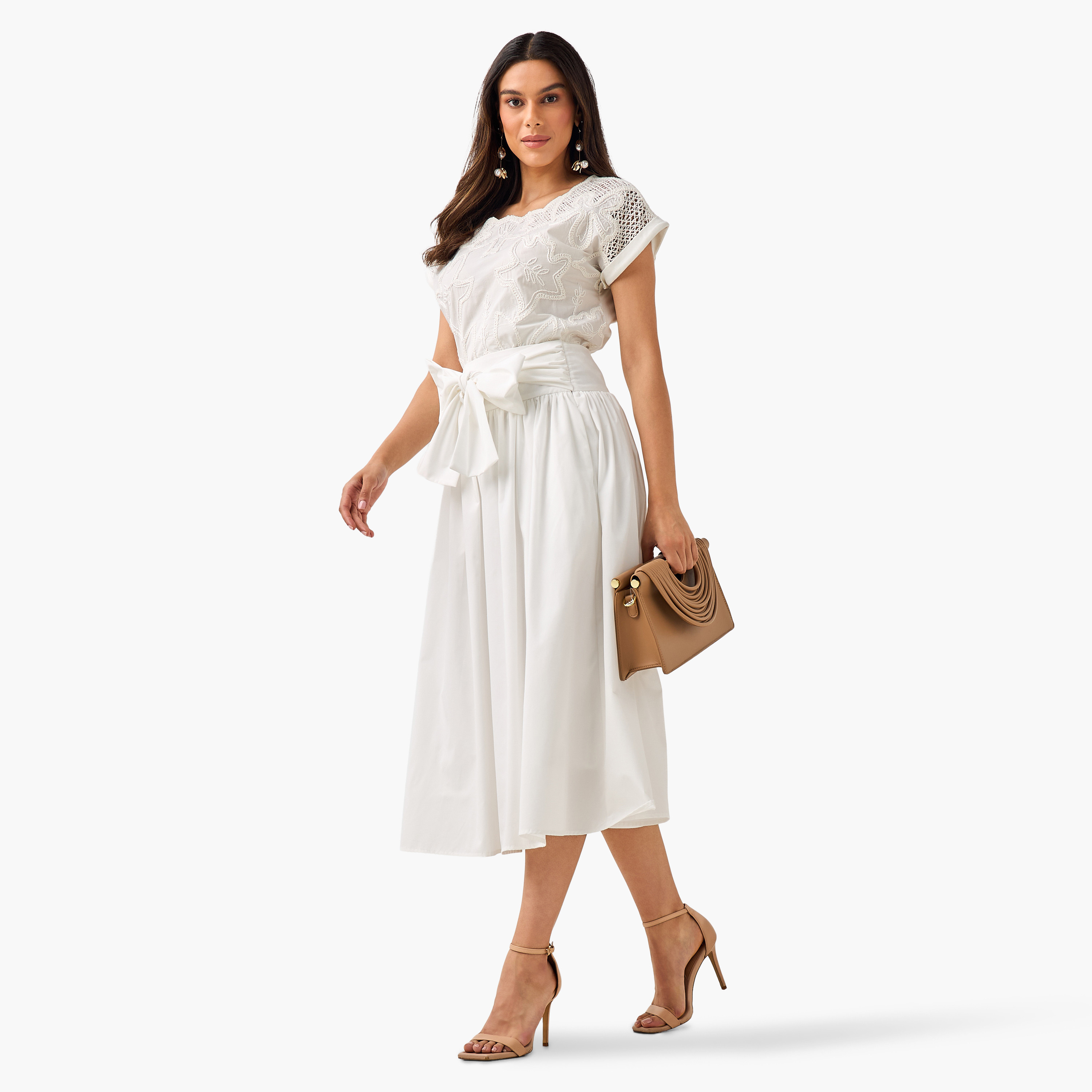 Iconic Midi A-line Skirt with Tie-Up-women-clothing-bottoms-skirts-image-3