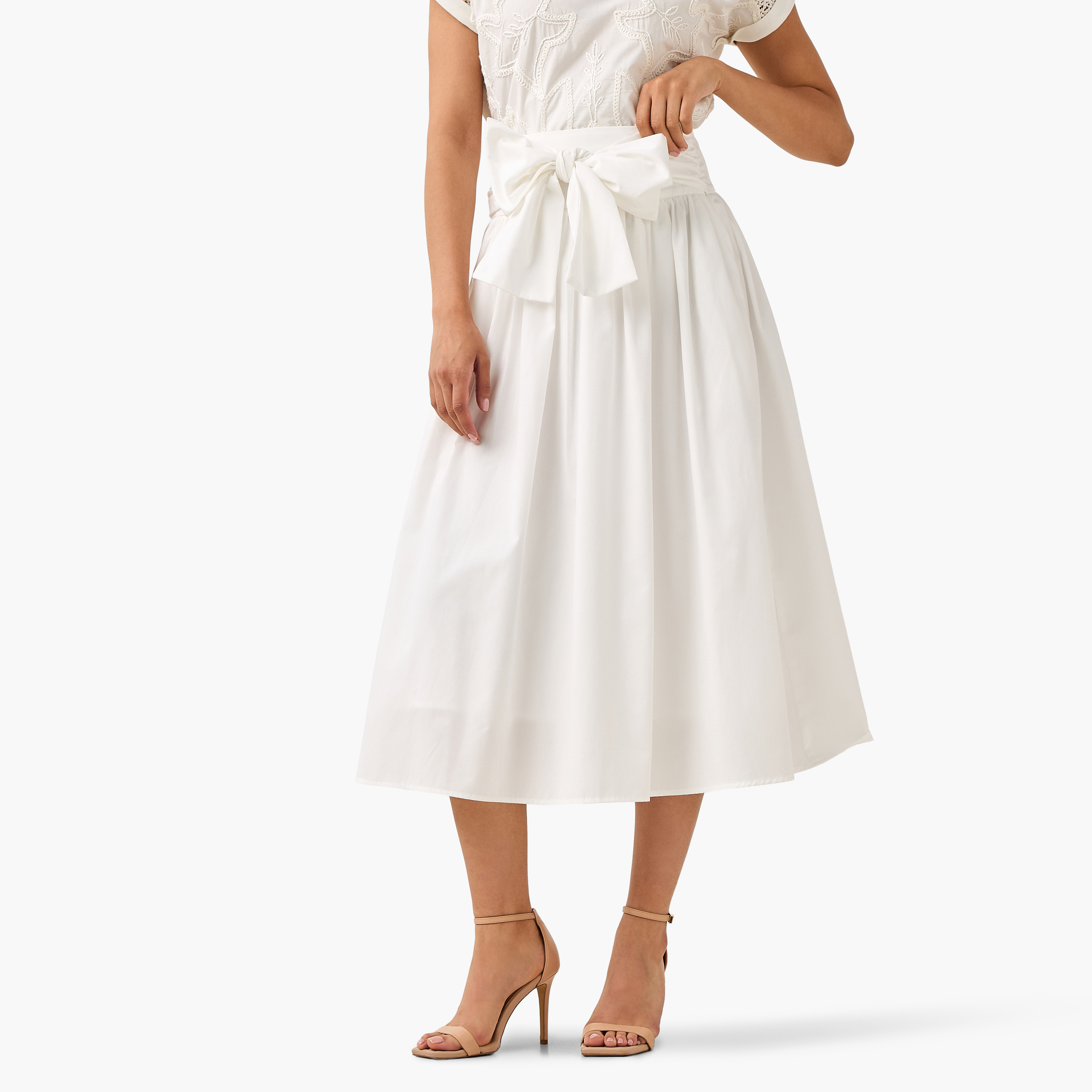 Iconic Midi A-line Skirt with Tie-Up-women-clothing-bottoms-skirts-image-4