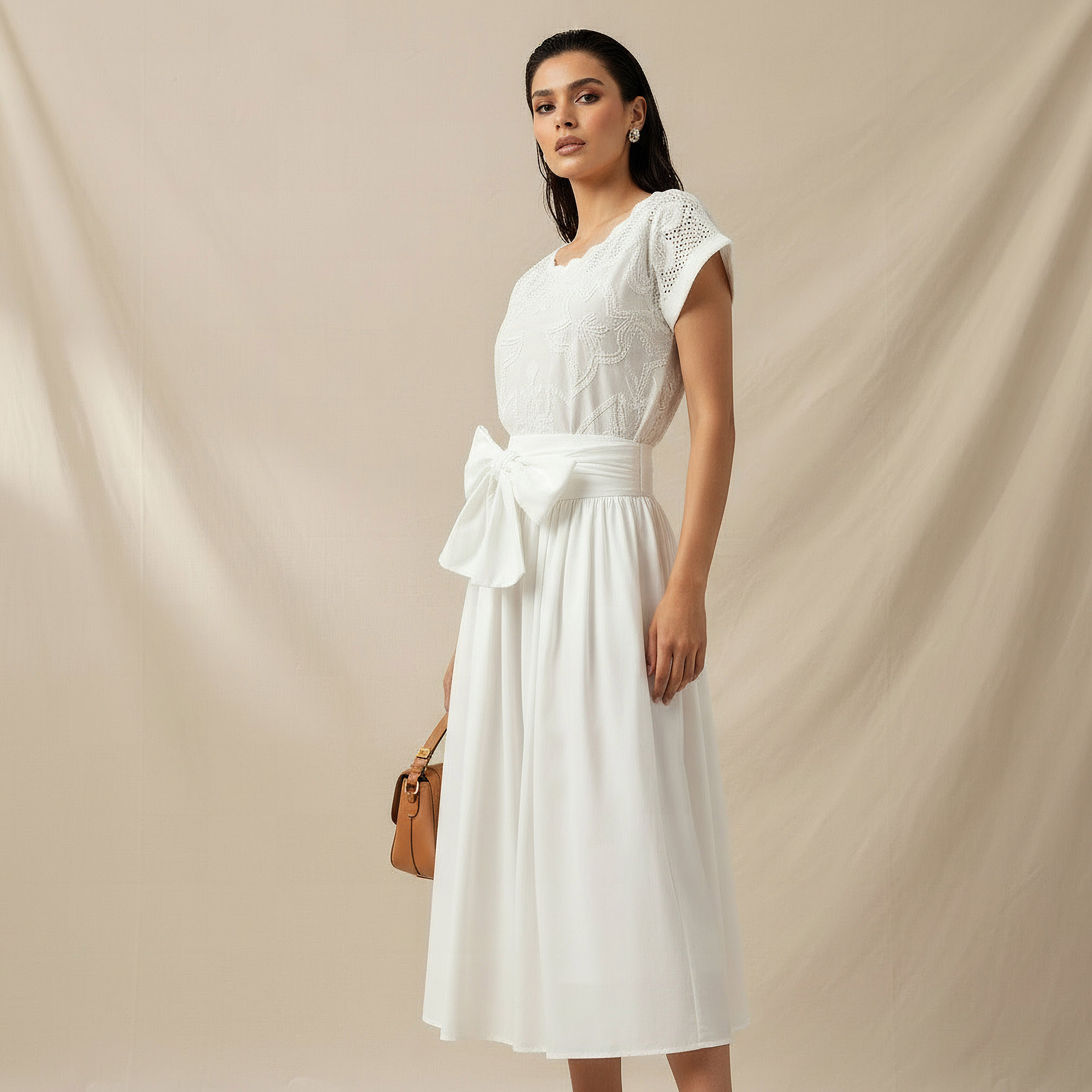 Iconic Midi A-line Skirt with Tie-Up-women-clothing-bottoms-skirts-image-1