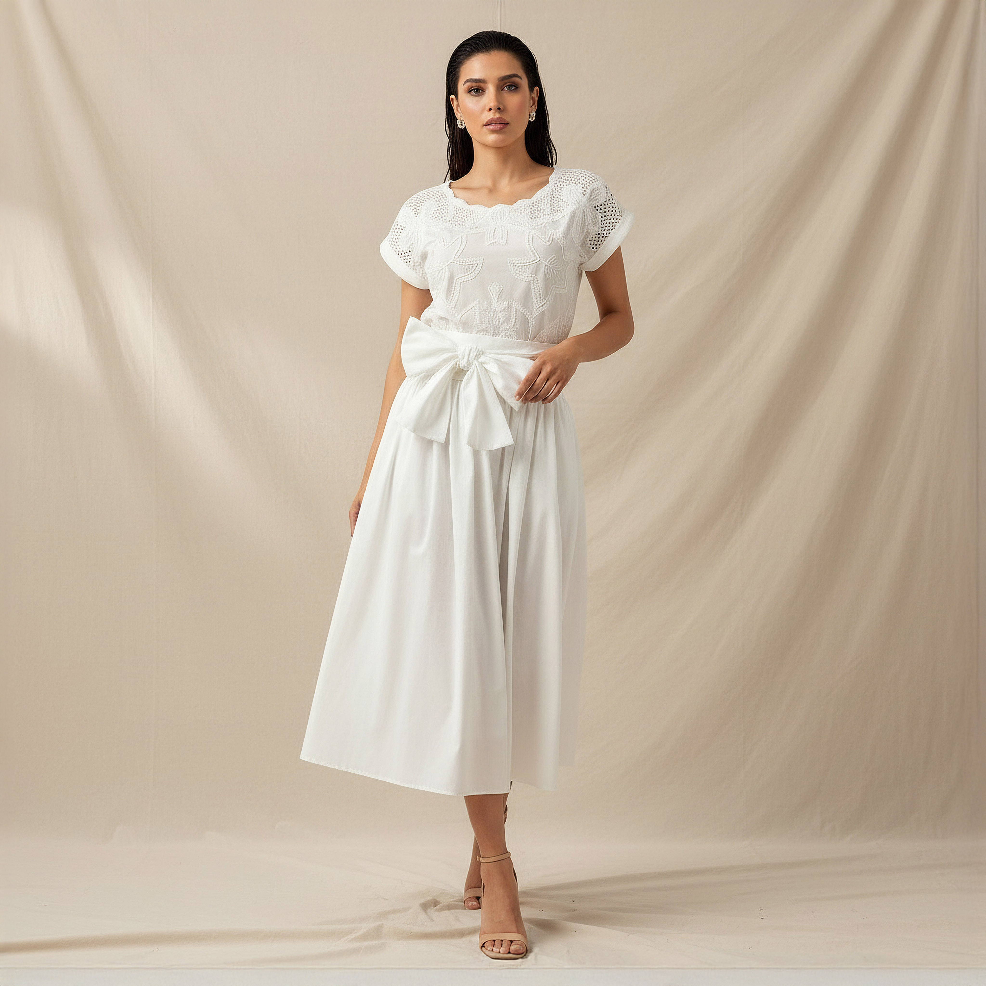 Iconic Midi A-line Skirt with Tie-Up-women-clothing-bottoms-skirts-image-2