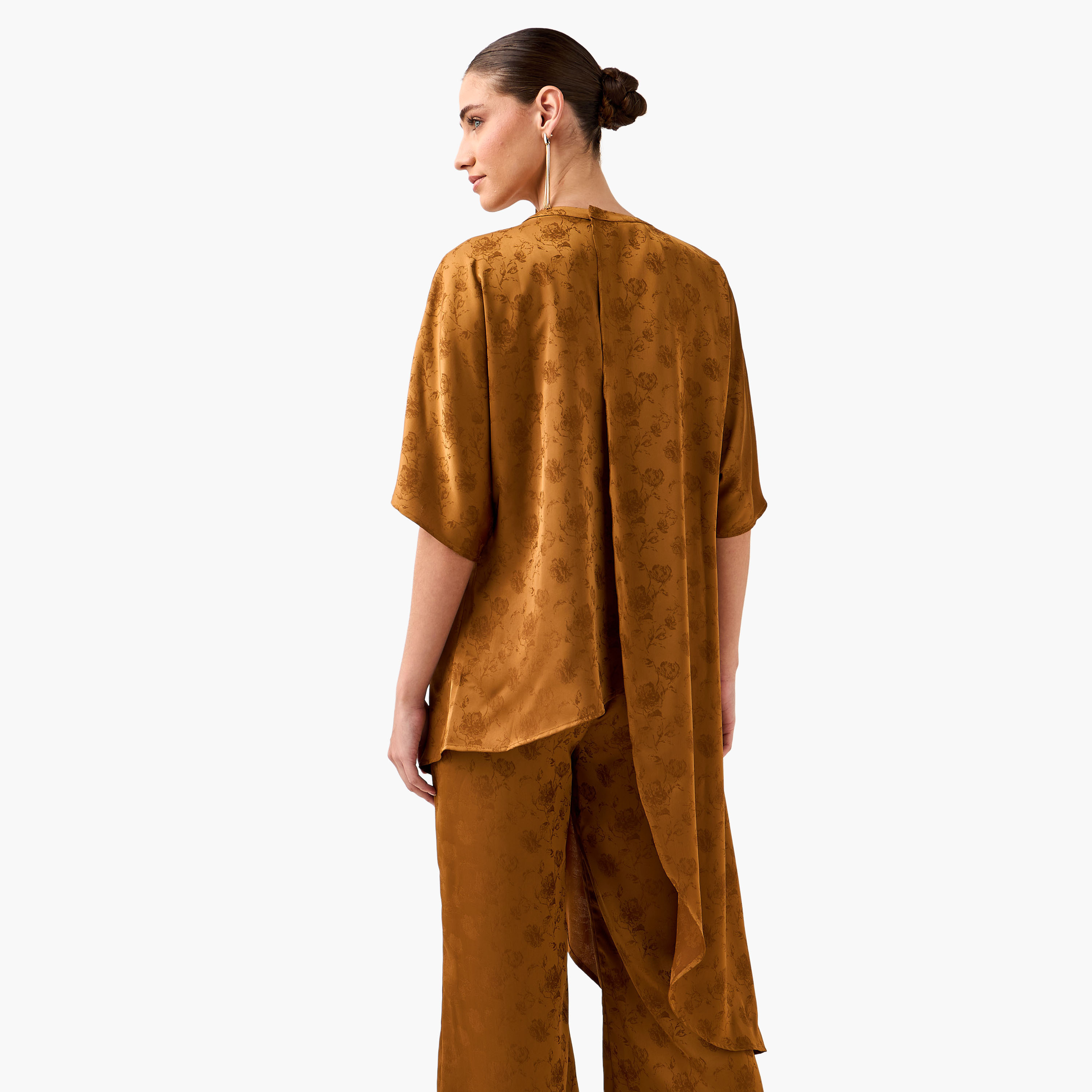 Iconic Jacquard Asymmetric Top with Floral Print-women-clothing-coordsets-image-6