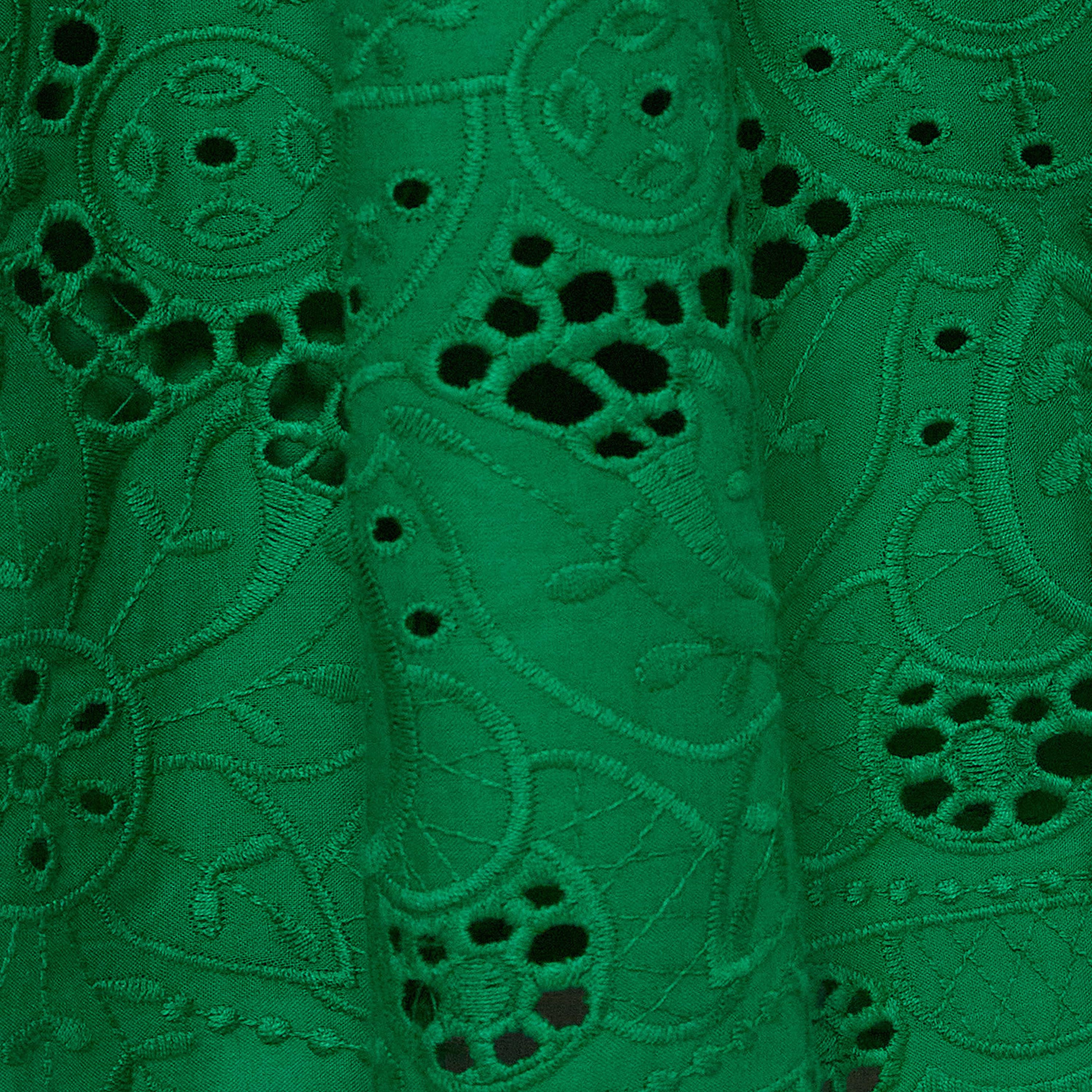 Iconic Midi Cotton Embroidered Hem Skirt with Pleat Detail-women-clothing-bottoms-skirts-image-2