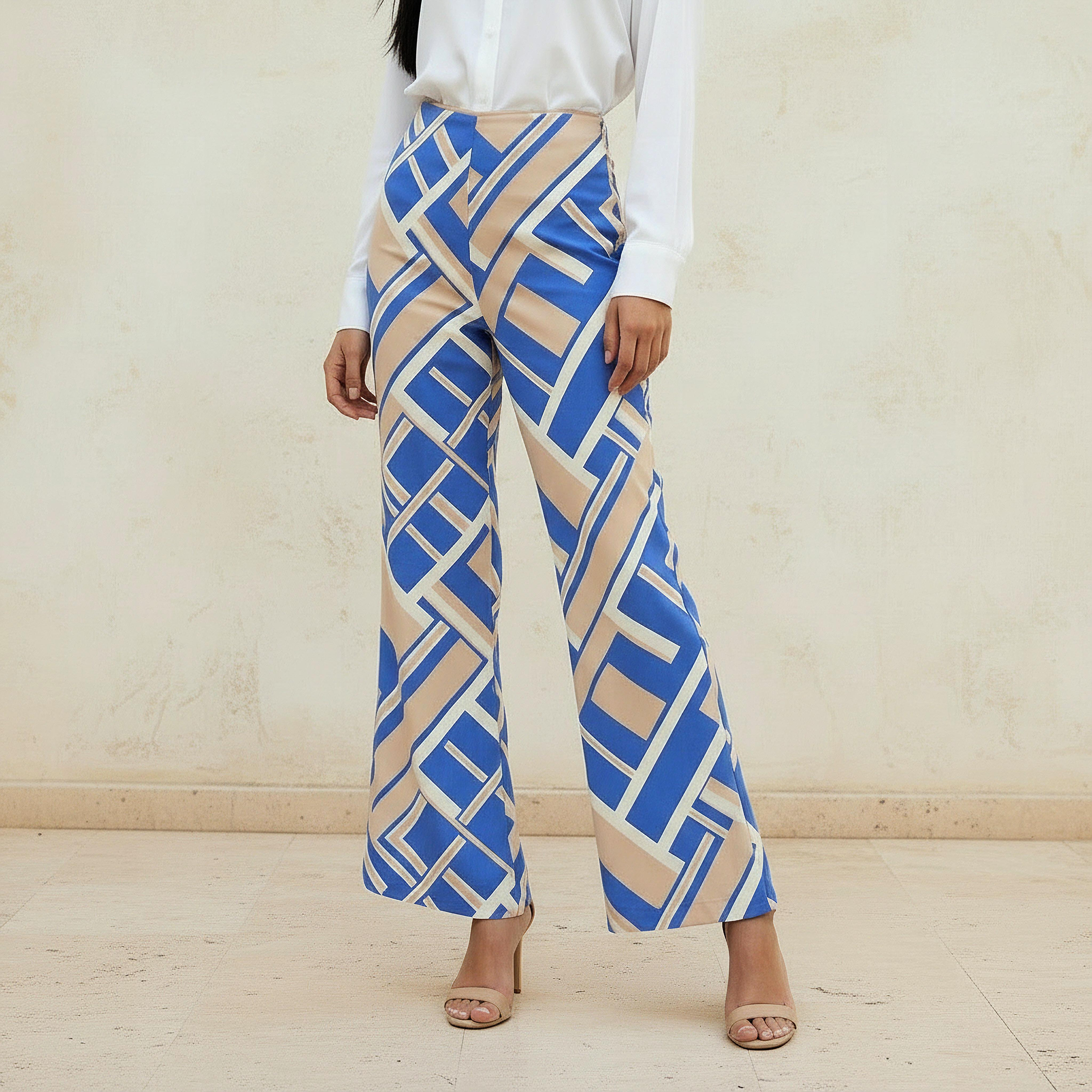 Iconic High Waist Geometric Print Viscose Wide Leg Pants-women-clothing-bottoms-trousers-image-1
