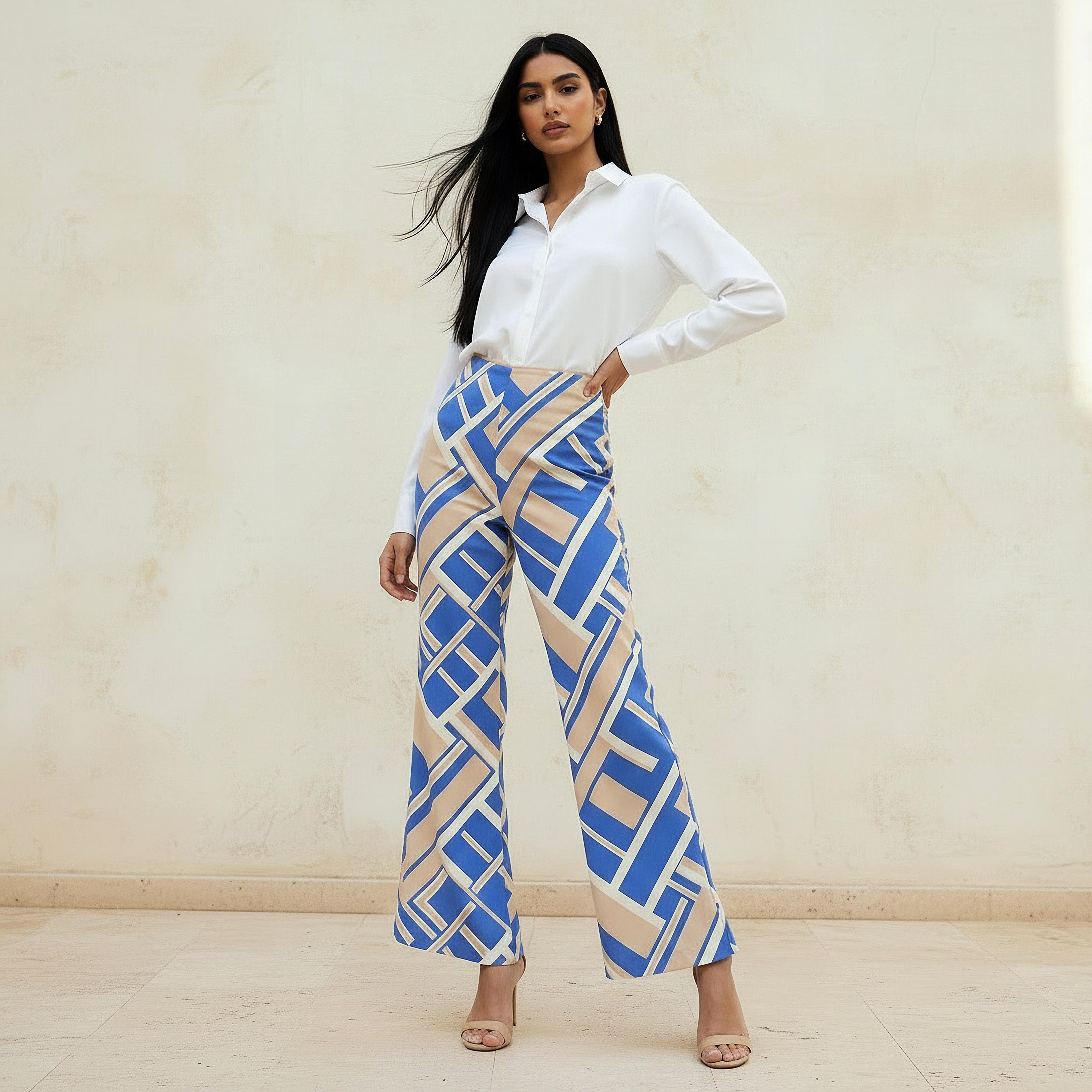 Iconic High Waist Geometric Print Viscose Wide Leg Pants-women-clothing-bottoms-trousers-image-3
