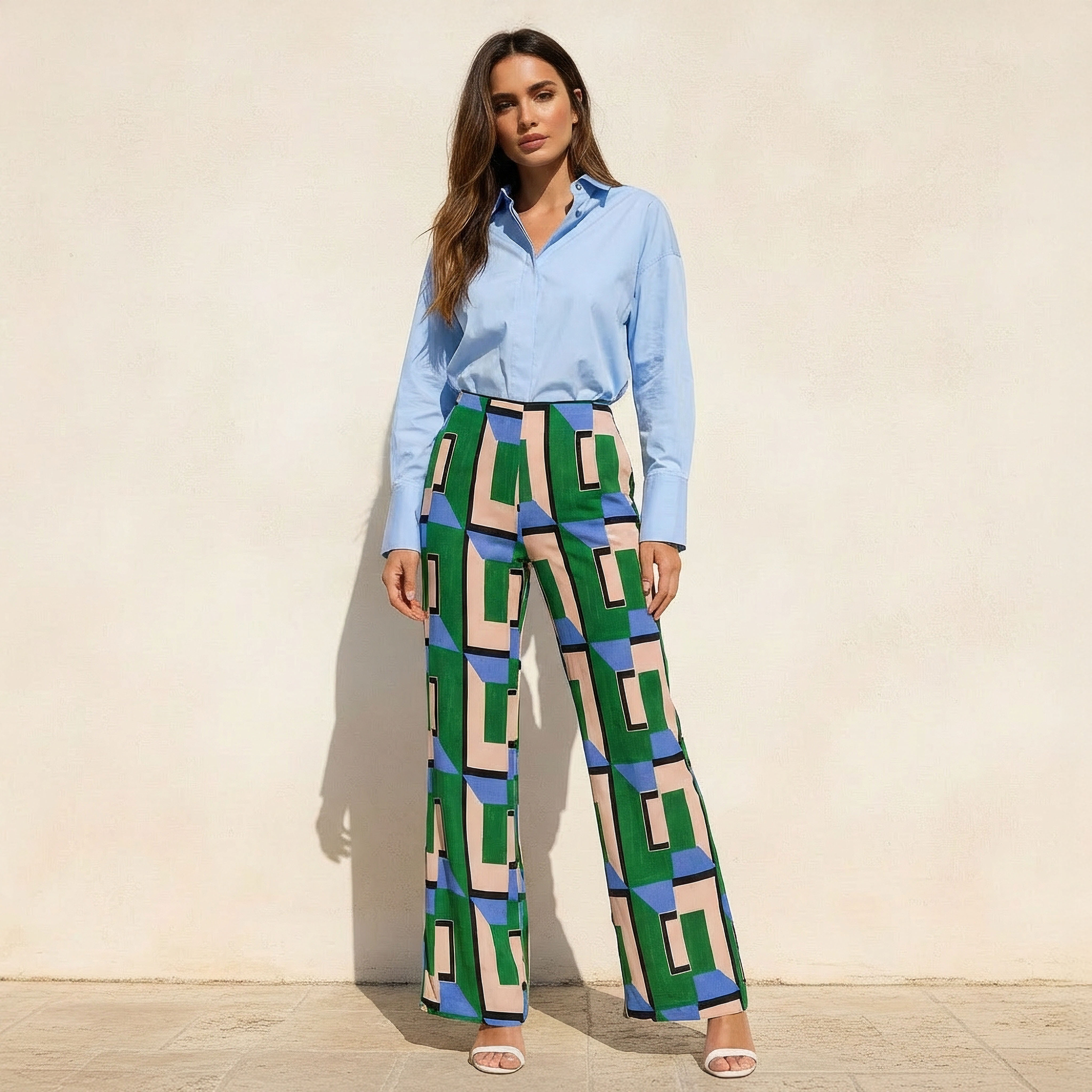 Iconic High Waist Geometric Print Viscose Wide Leg Pants-women-clothing-bottoms-trousers-image-3