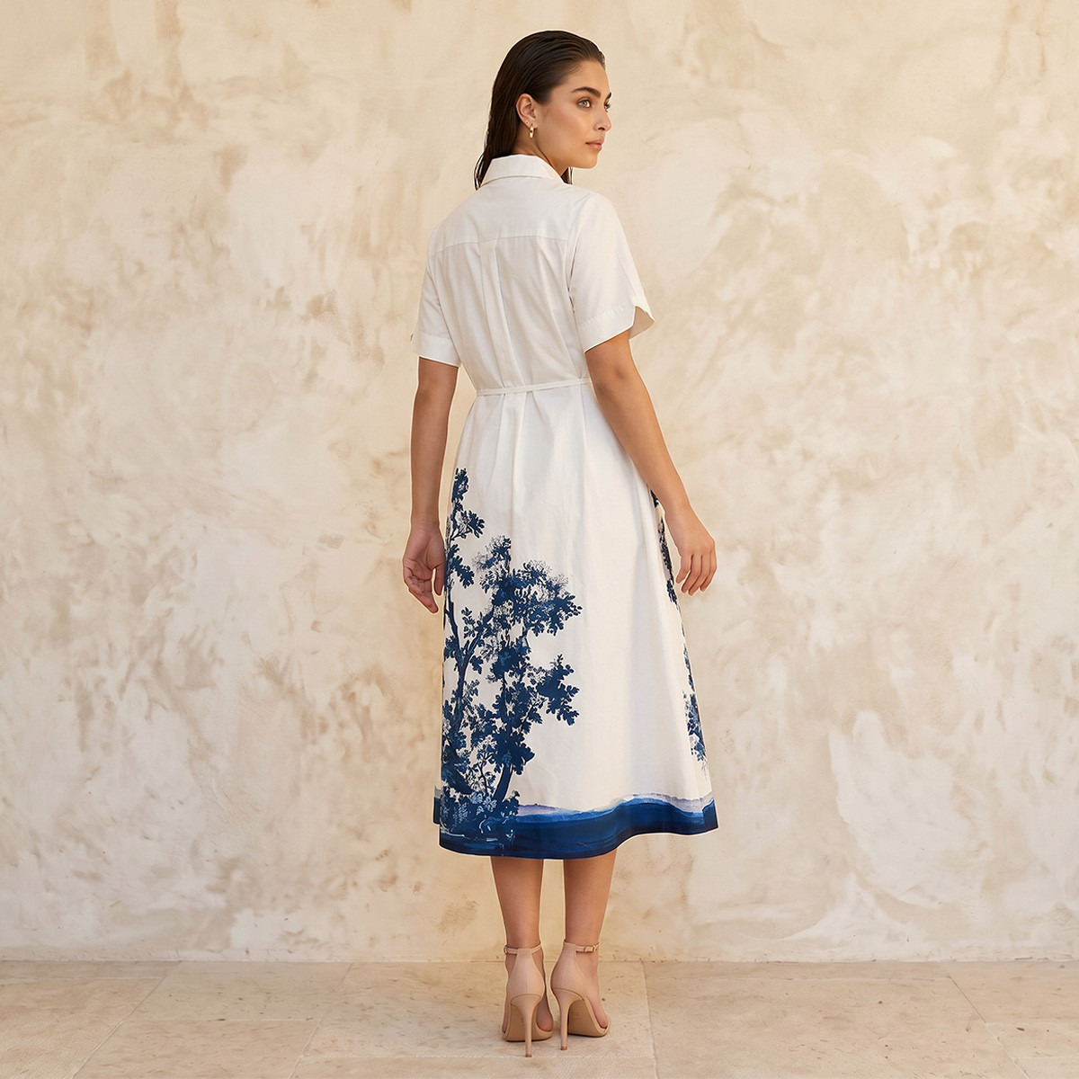 Iconic Printed Women Shirt Dress with Tie-Up Belt-women-clothing-dresses-image-3