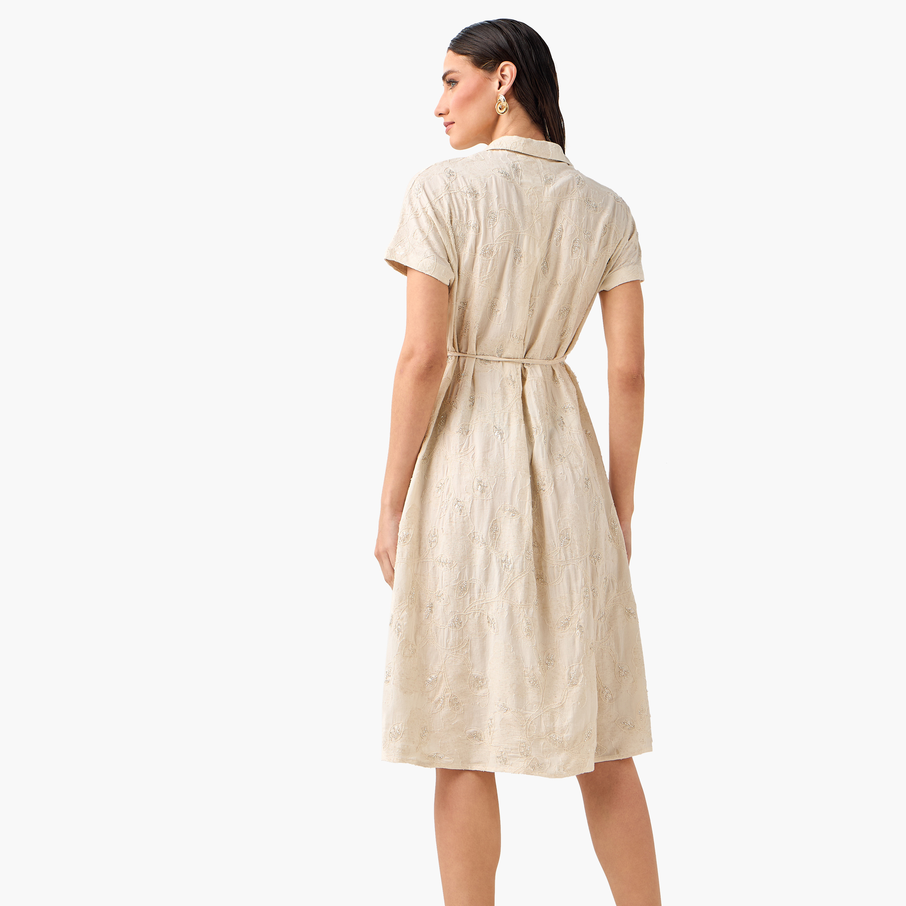 Belted Midi Shirt Dress with Embroidered Design-women-clothing-dresses-image-6