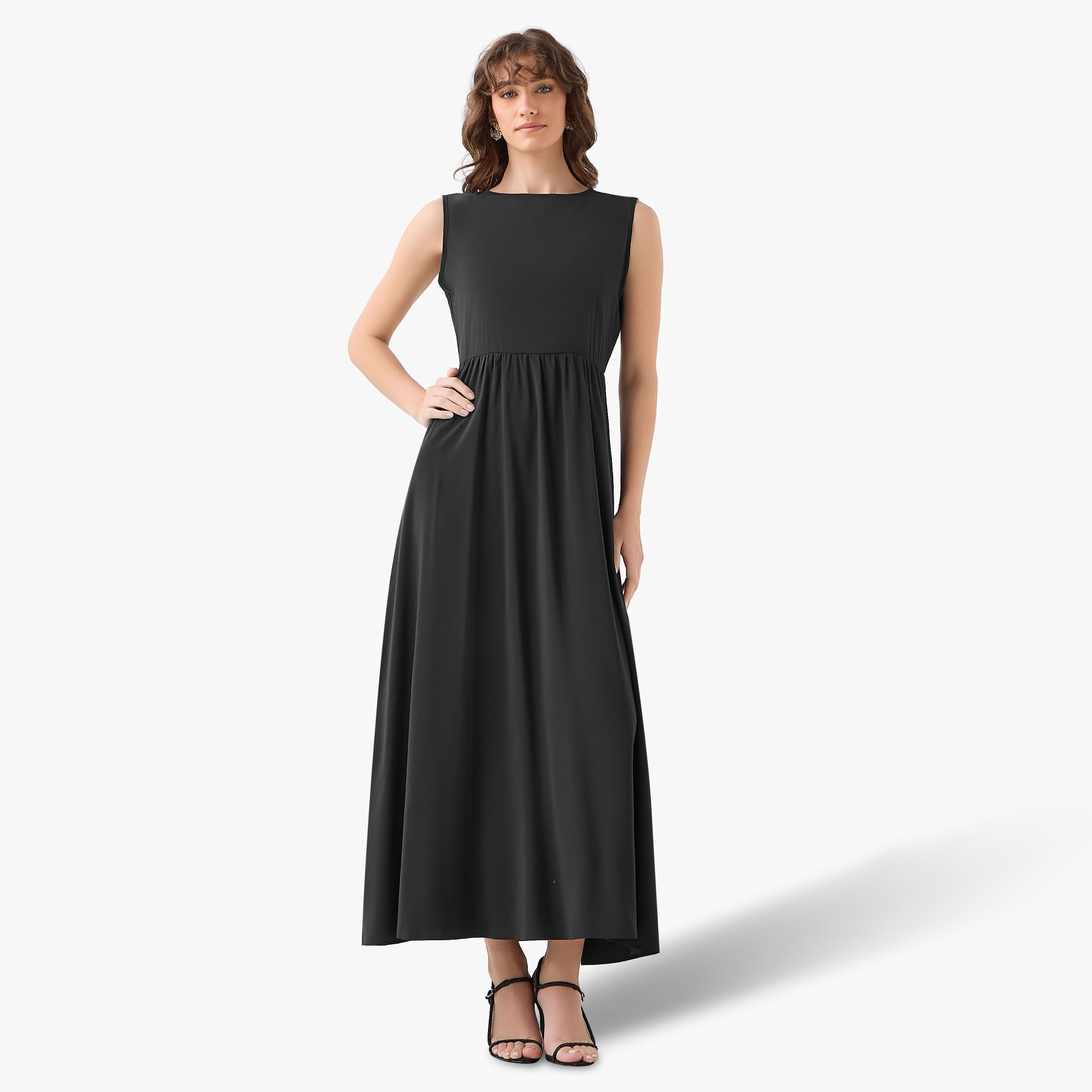 Iconic Layered Maxi Wrap Dress with Button Detail-women-clothing-dresses-image-4