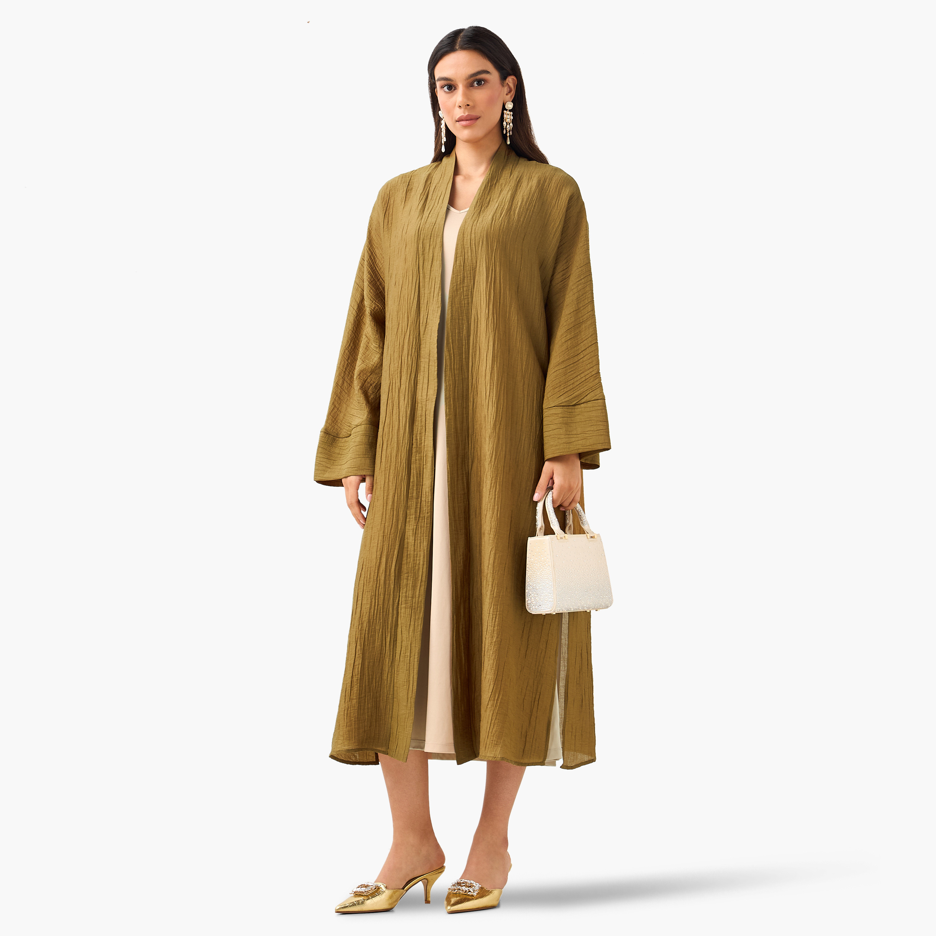 Iconic Relaxed Fit Longline Shrug with Pocket-women-clothing-coordsets-image-4