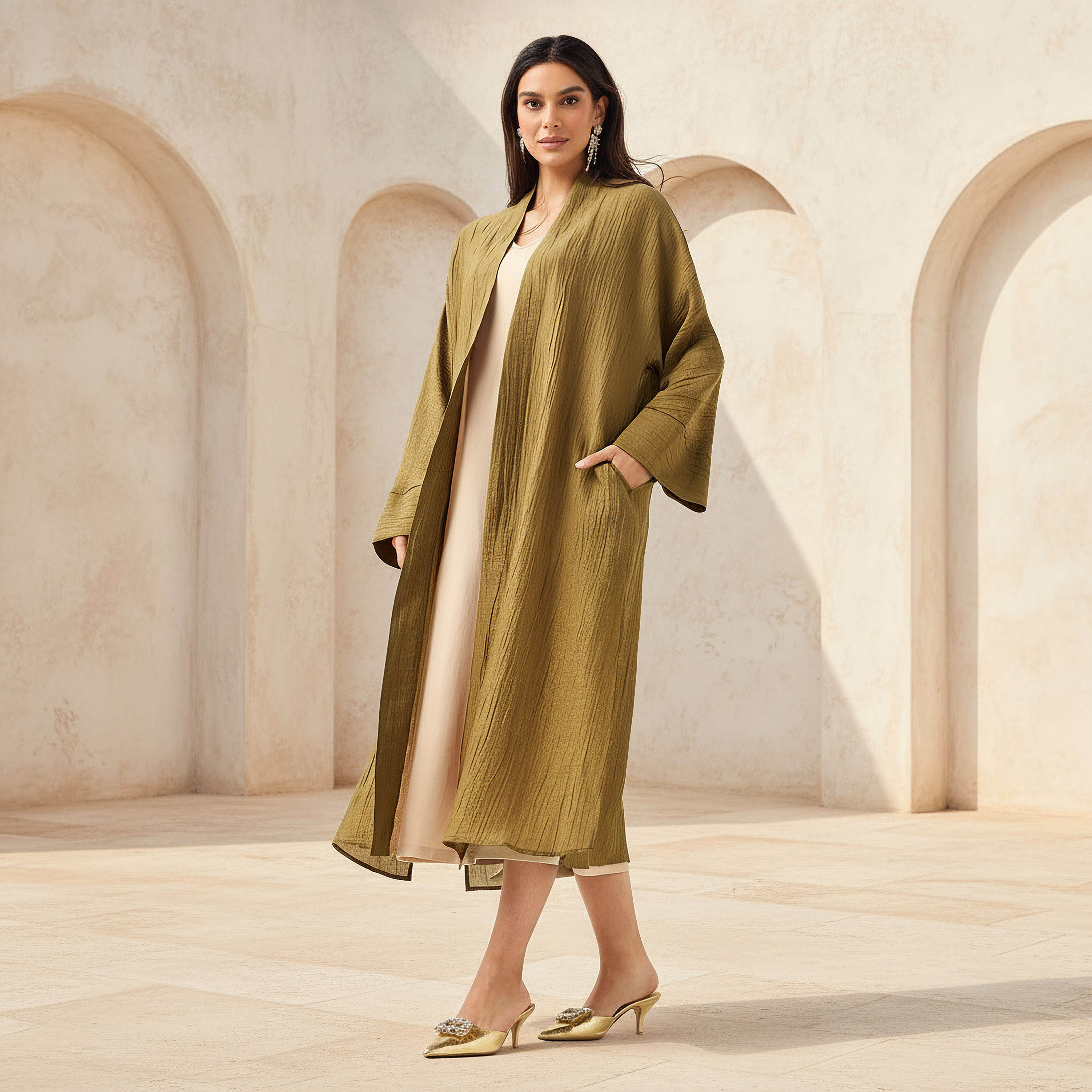 Iconic Relaxed Fit Longline Shrug with Pocket-women-clothing-coordsets-image-1
