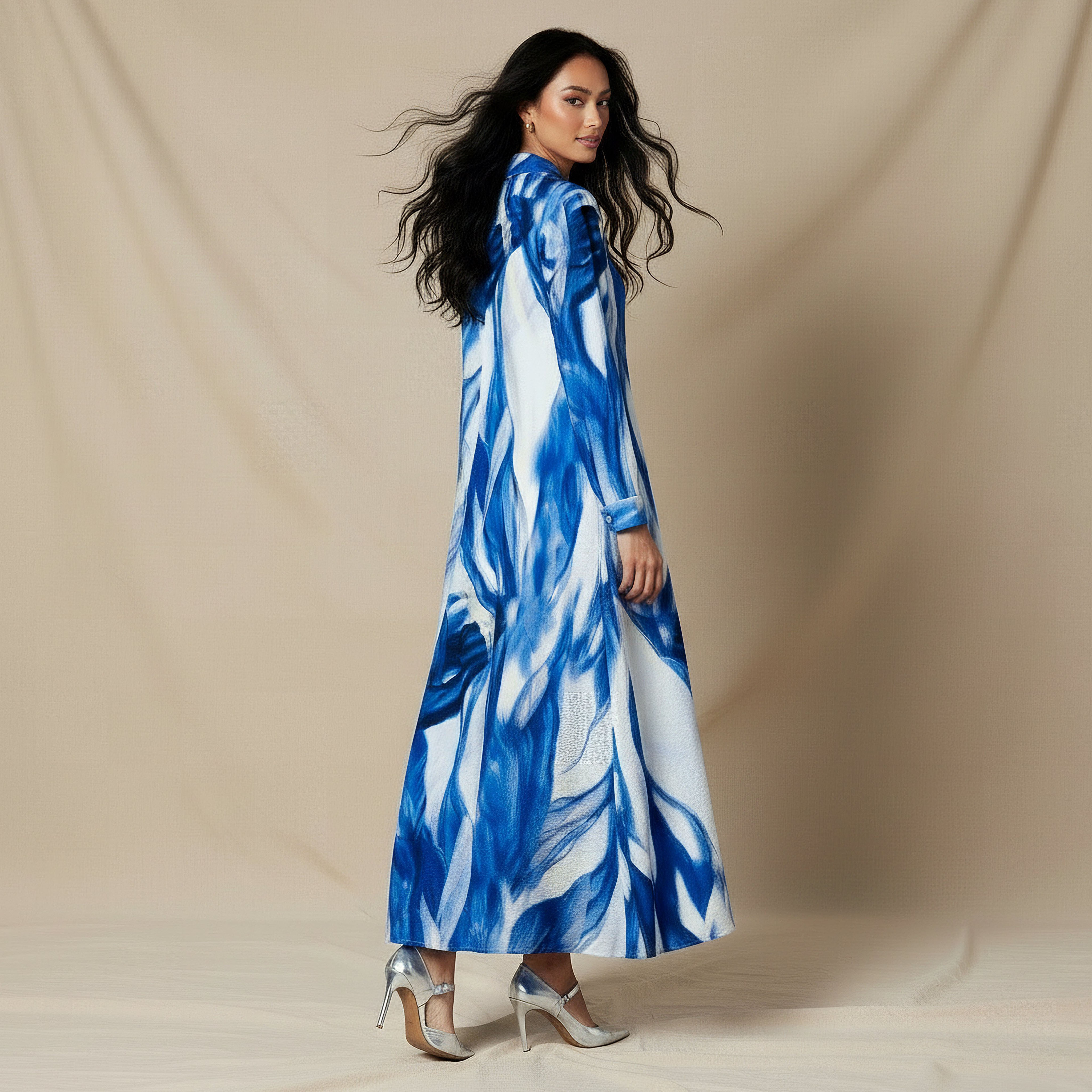Iconic Trapeze Midi Dress with Floral Print-women-clothing-dresses-image-3